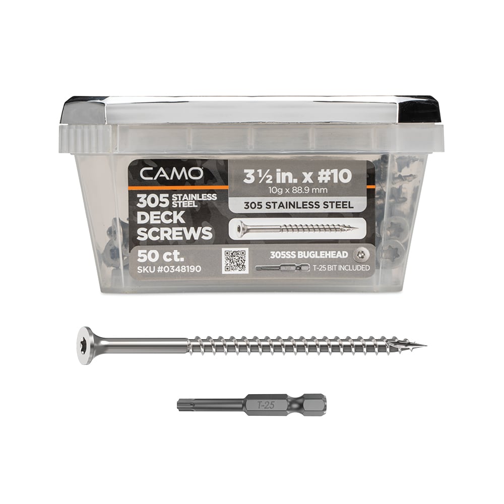 CAMO 0348190 #10 x 3-1/2-in Wood to wood Deck Screws ( 50 -Per Box )