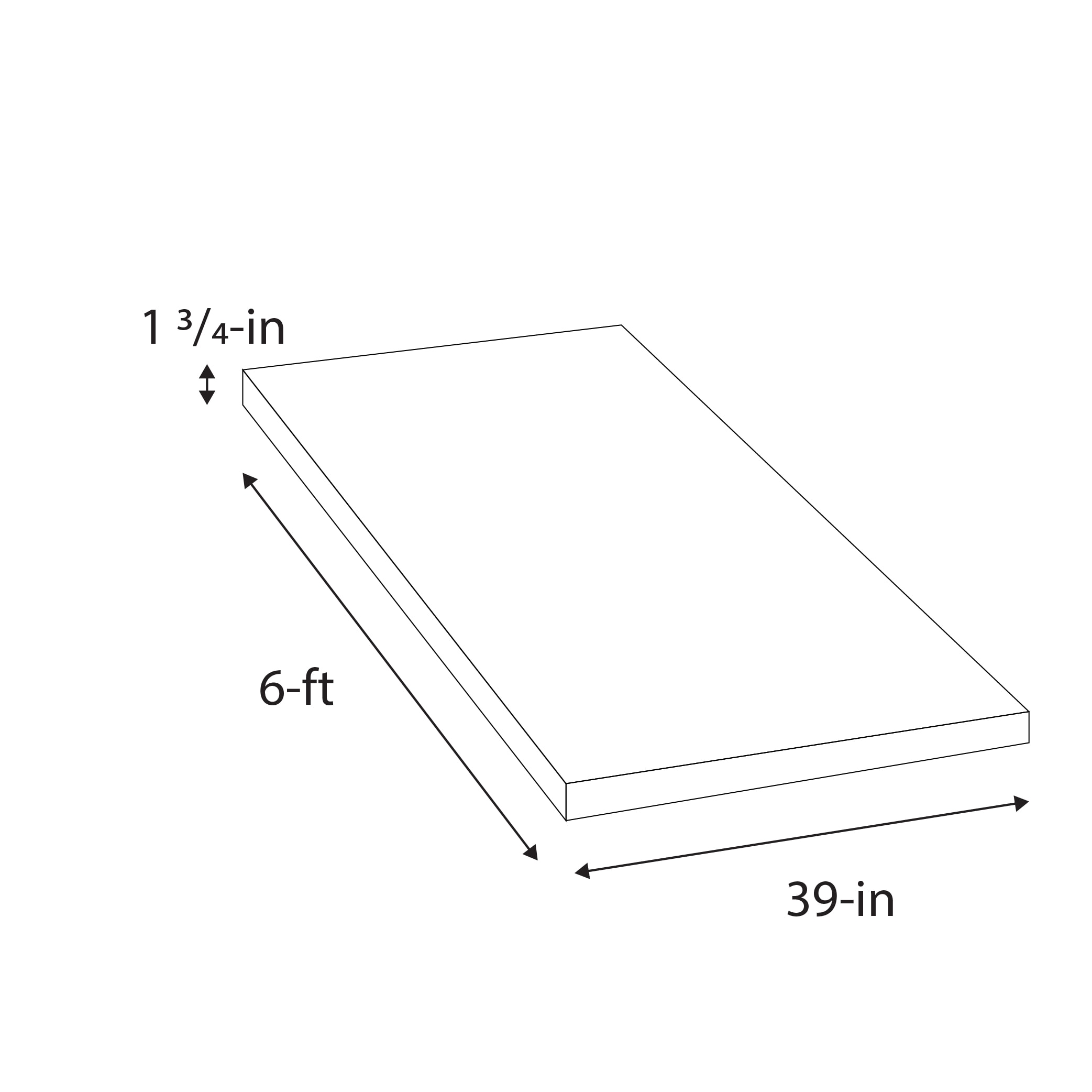 The Baltic Butcher Block Birch 6-ft x 39-in x 1.75-in Unfinished ...