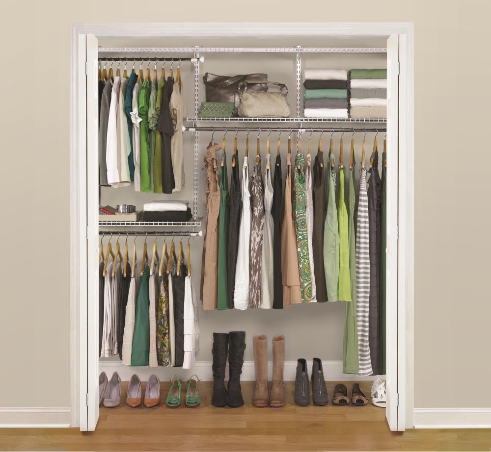 Rubbermaid HomeFree series 3-ft to 6-ft x 12-in White Wire Closet