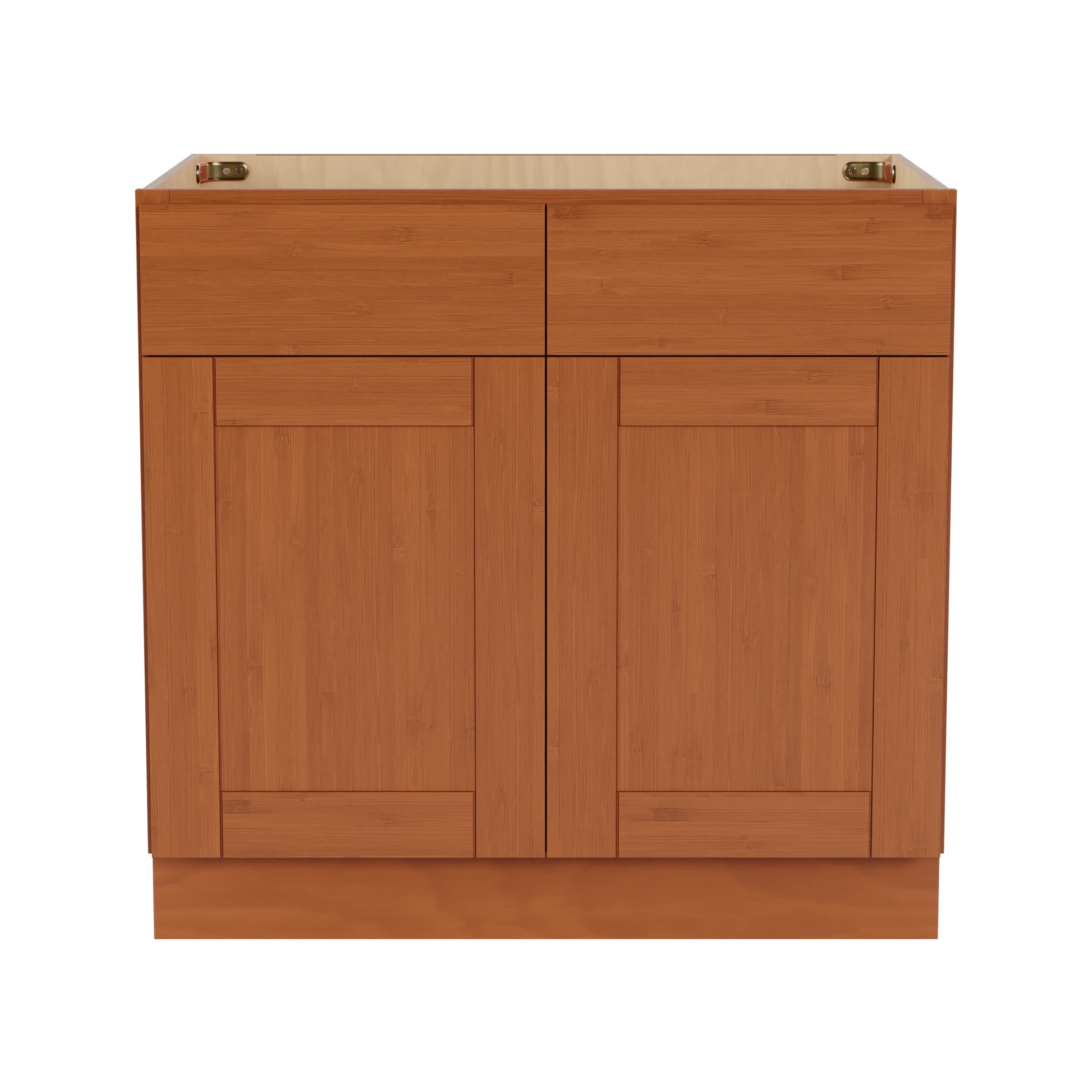 Arcade Green 101B3624 36-in W x 34.5-in H x 24-in D Bamboo Bamboo 2 -Drawers Base Fully assembled Plywood Cabinet (Recessed Panel Shaker)