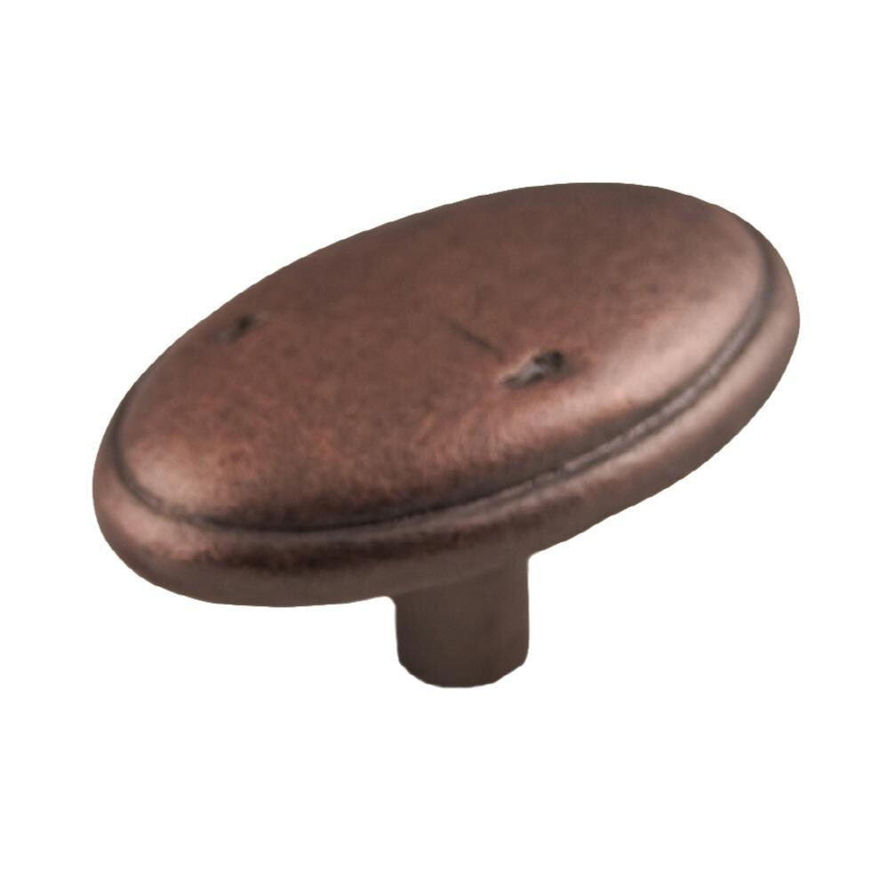 RK International CK 712-DC Distressed Copper Oval Traditional Cabinet Knob