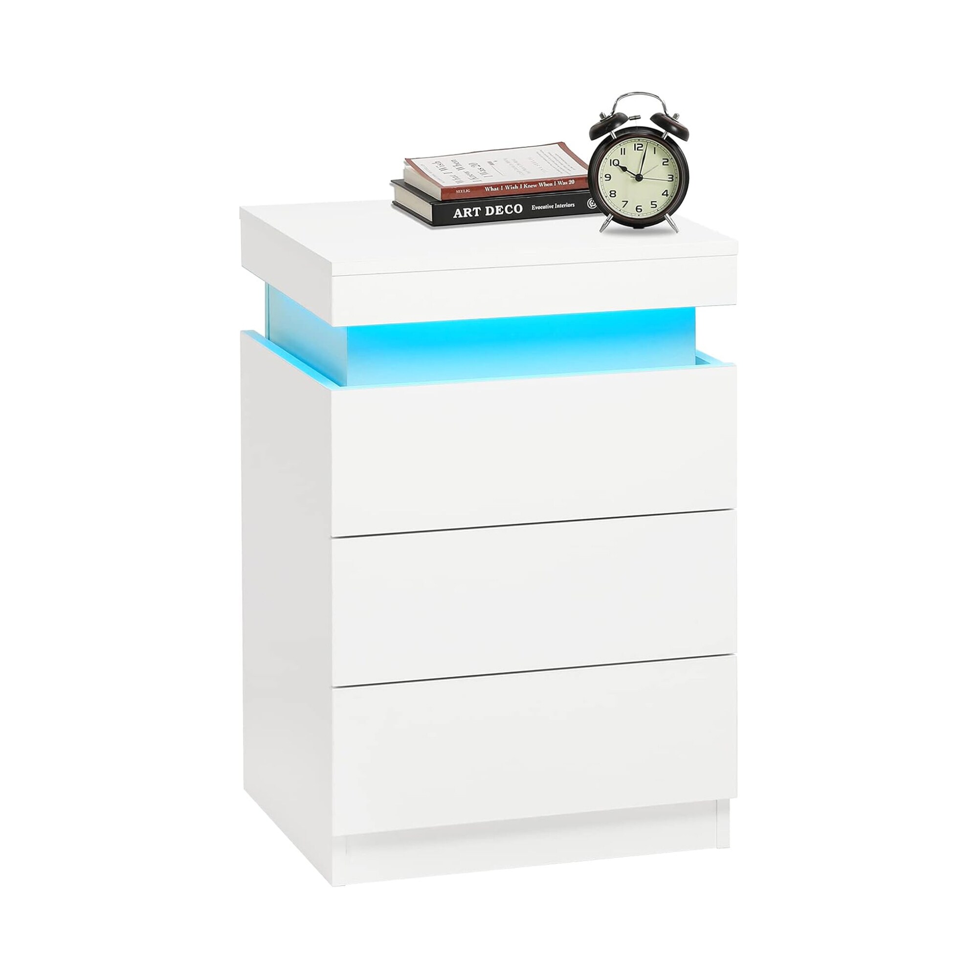 SINOFURN SYA330136BK White Nightstand