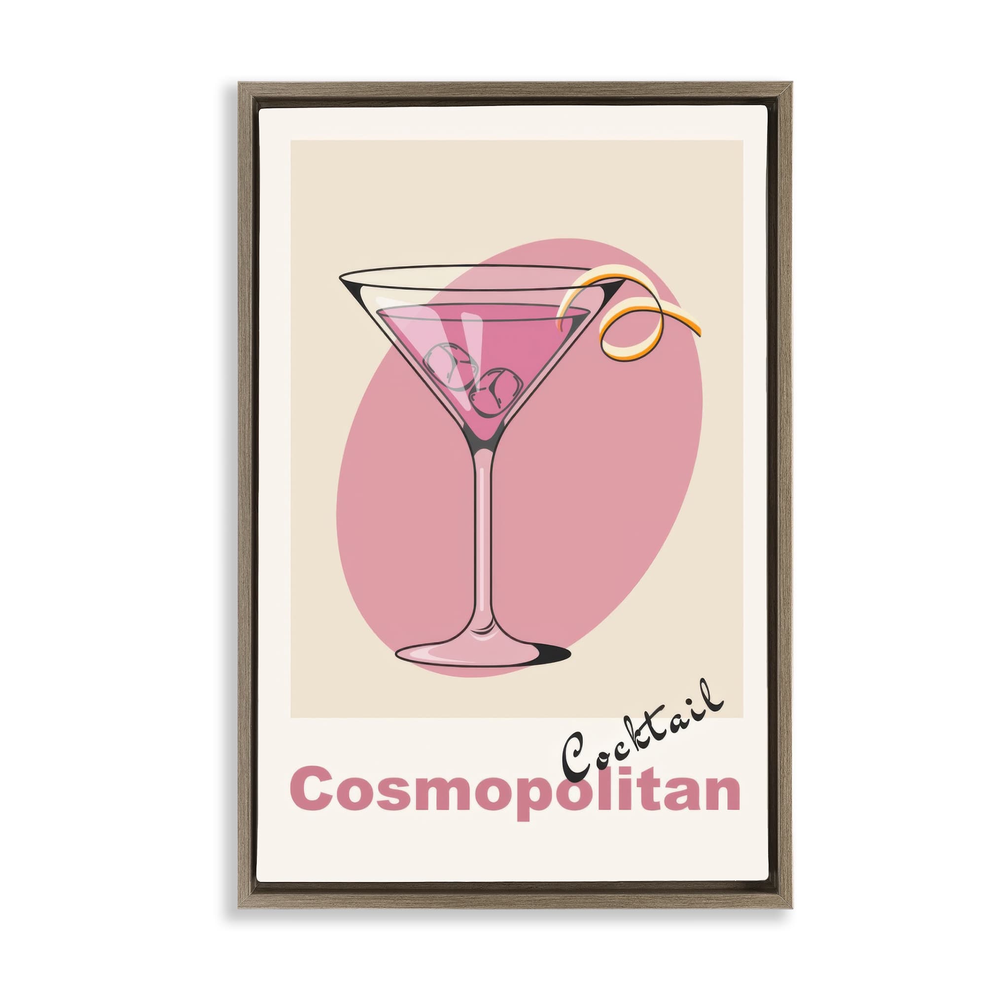 Stupell Industries BT-683-FFE-20X30 Vintage Cosmo Cocktail Floating Frame design by LSR Design Studio