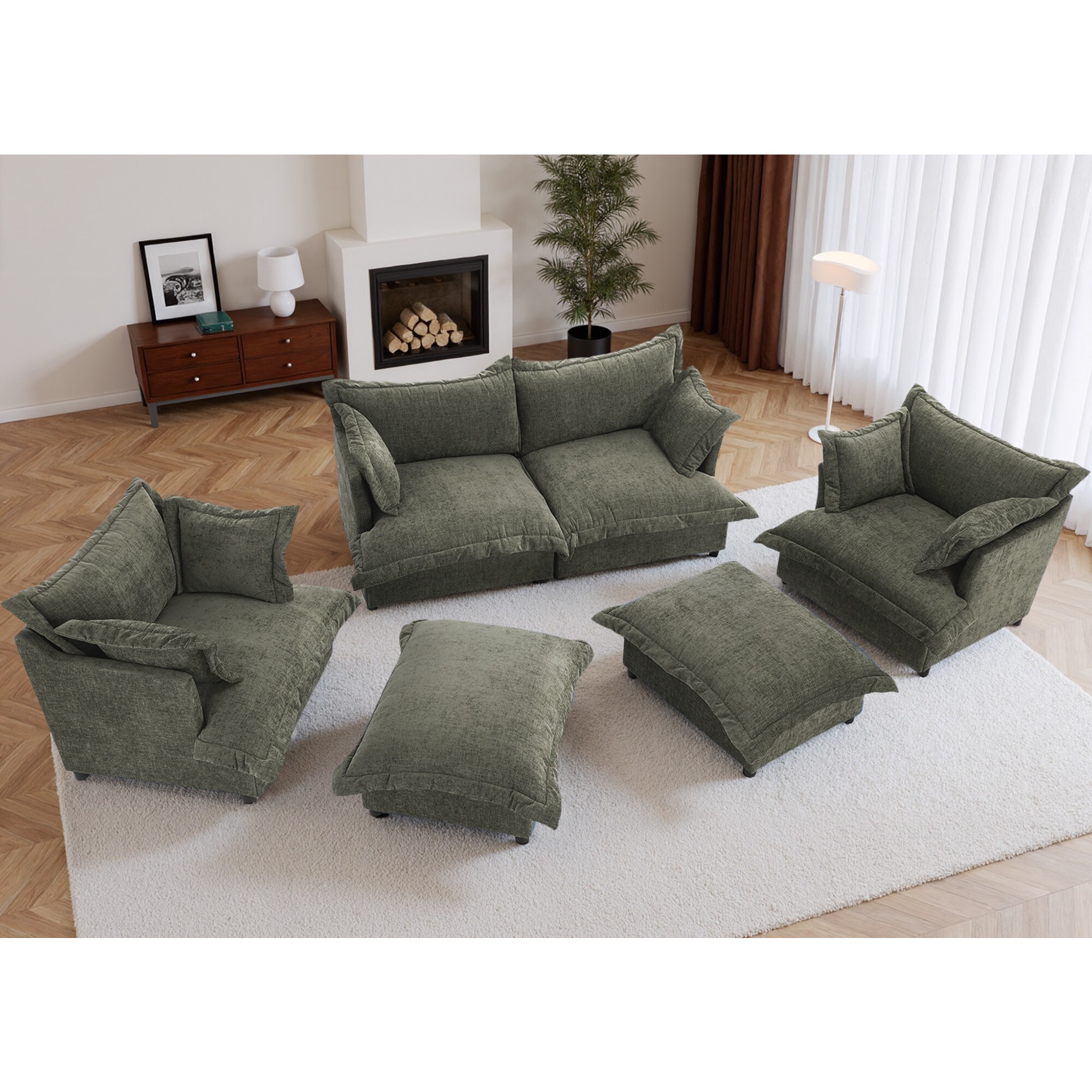 Dreamsidea CS11-GRA-LR-2SC-2OT Sofas-Loveseats - View #3