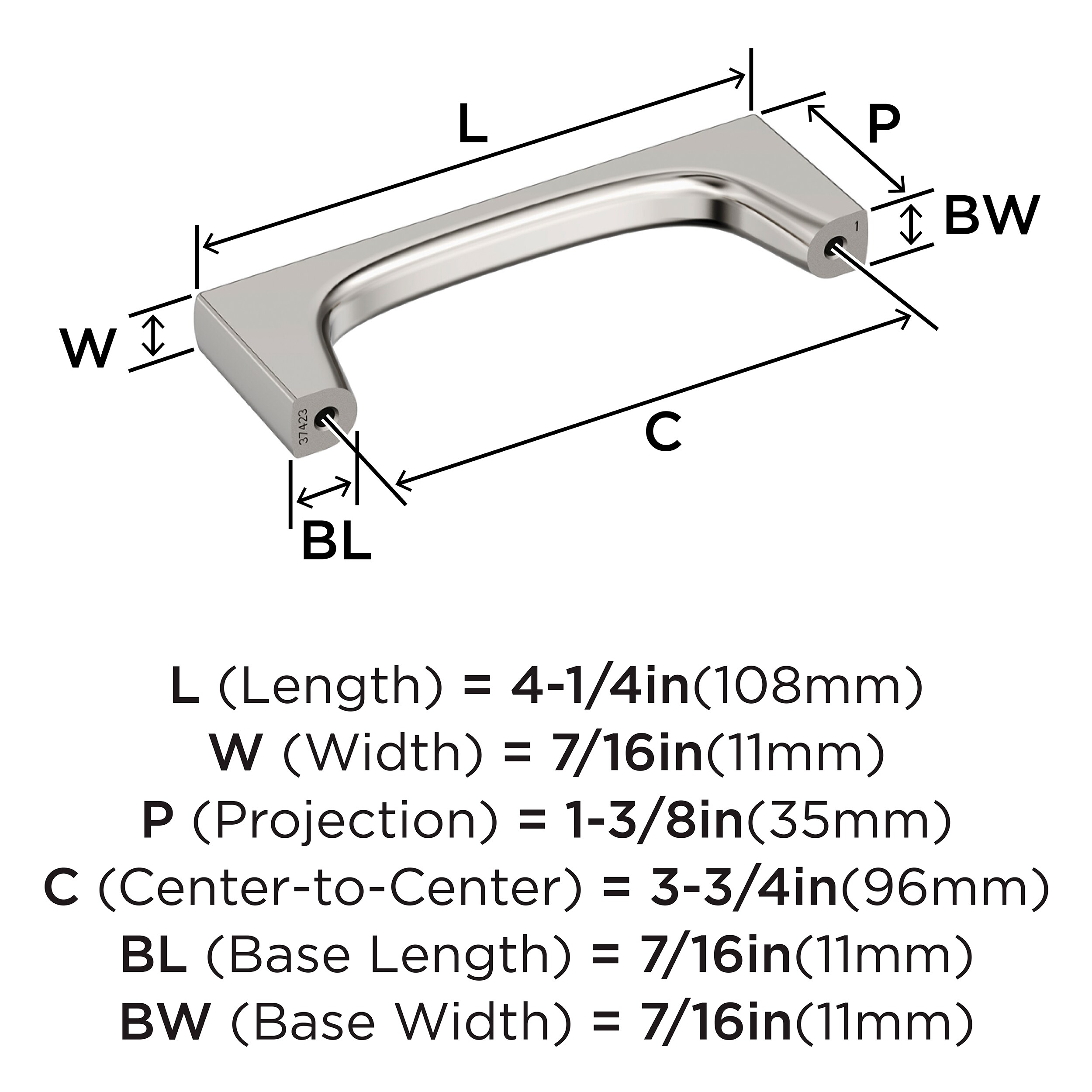 Amerock BP37423PN Cabinet-Pulls - View #4