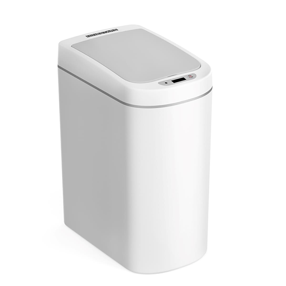 NINESTARS White Motion Sensing Small Indoor Trash Can - Hands-Free Wave ...