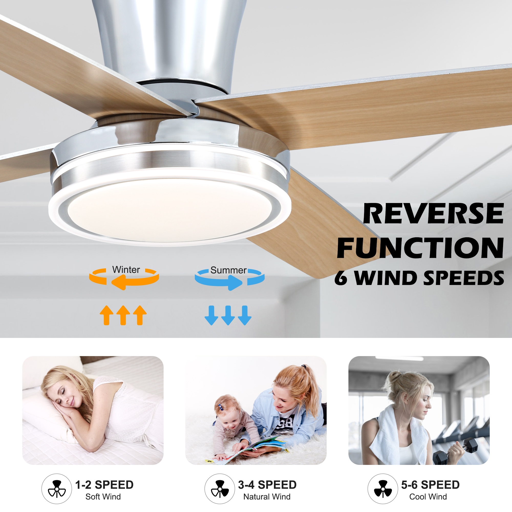 Oaks Decor DC4401OKEL-C Ceiling-Fans - View #8