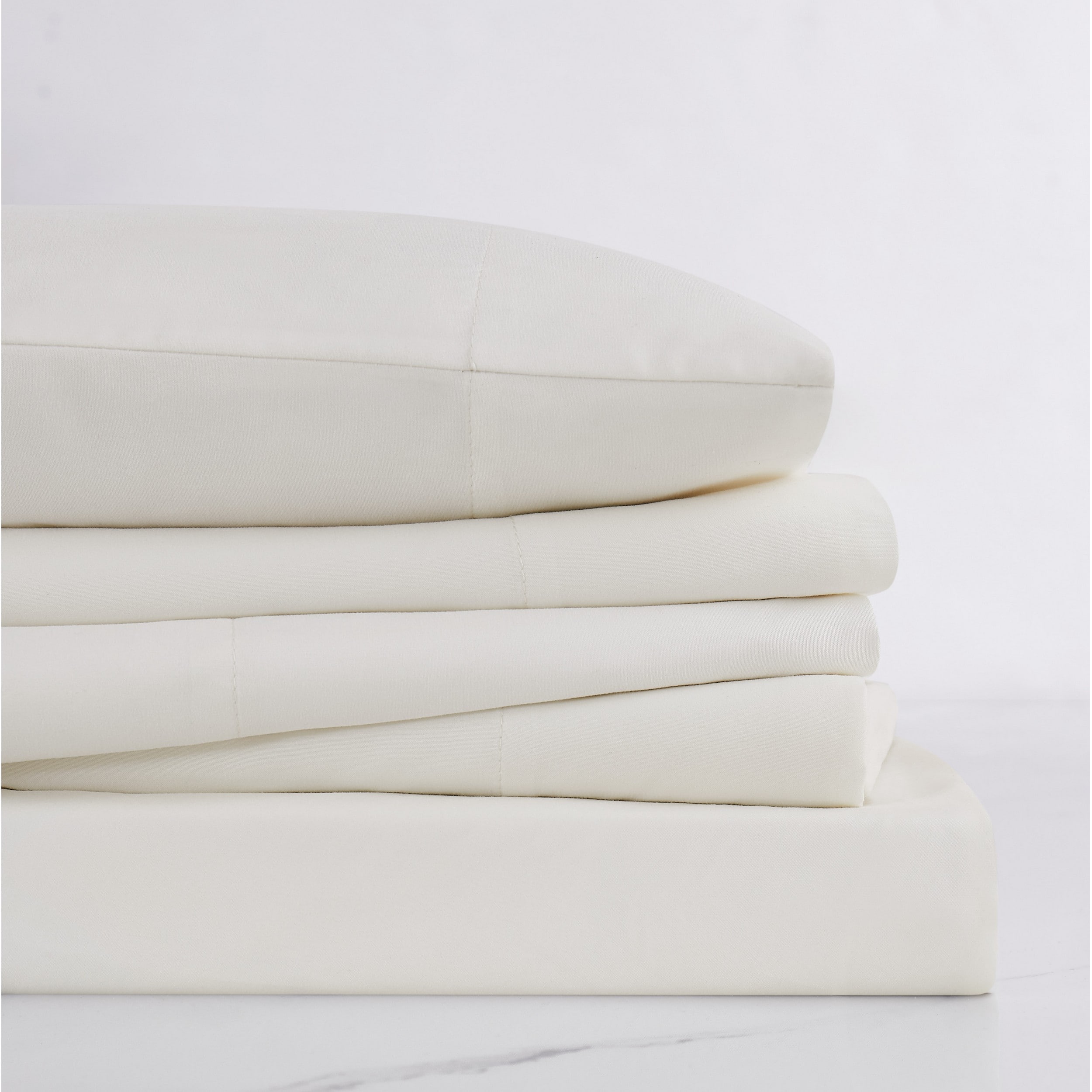 Truly Soft SS1658IVTX-4700 Twin Extra Long 180-Thread Microfiber Ivory Bed-Sheet