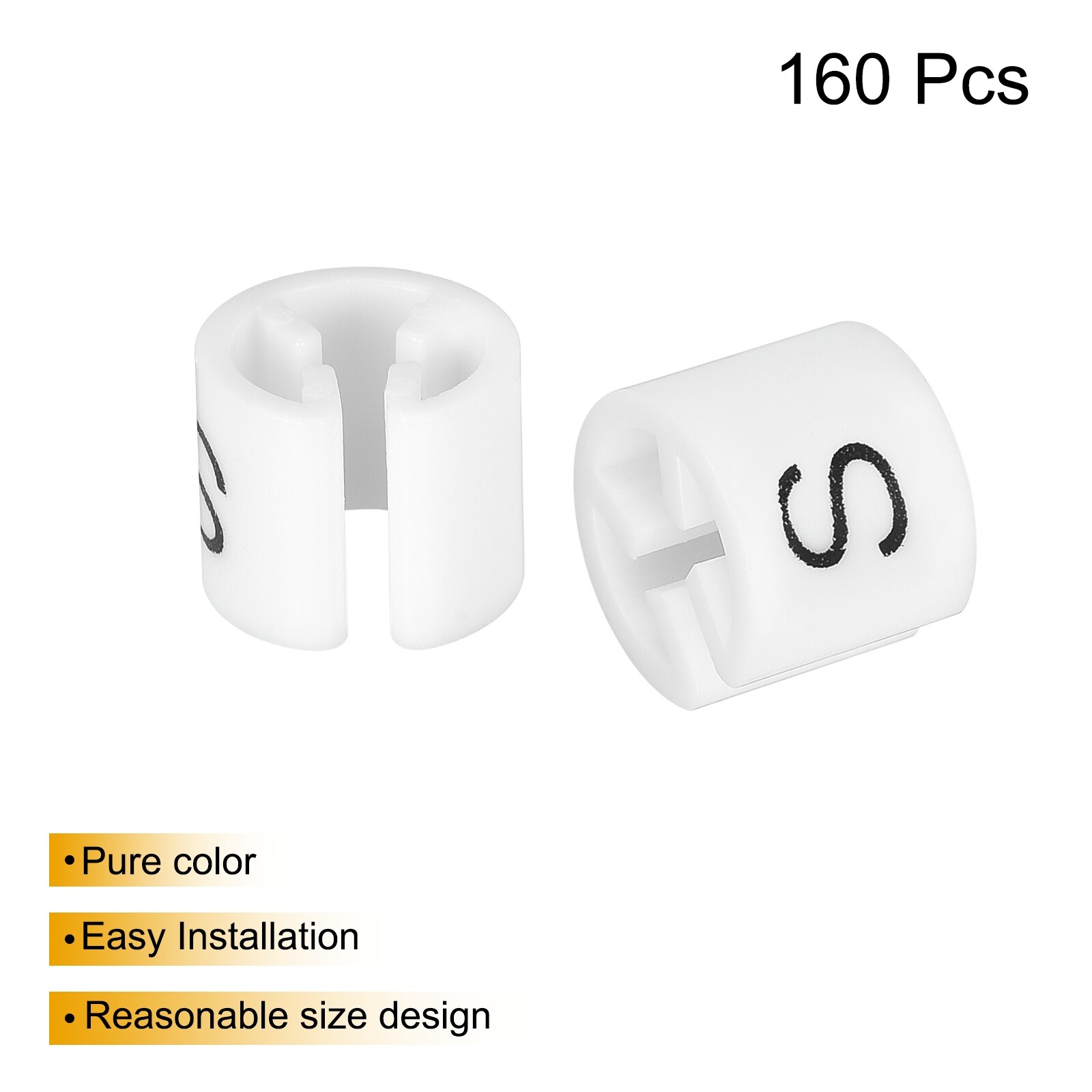 Unique Bargains 160pcs Clothes Hanger Markers S Size Tags Fit 3.5mm Rod ...