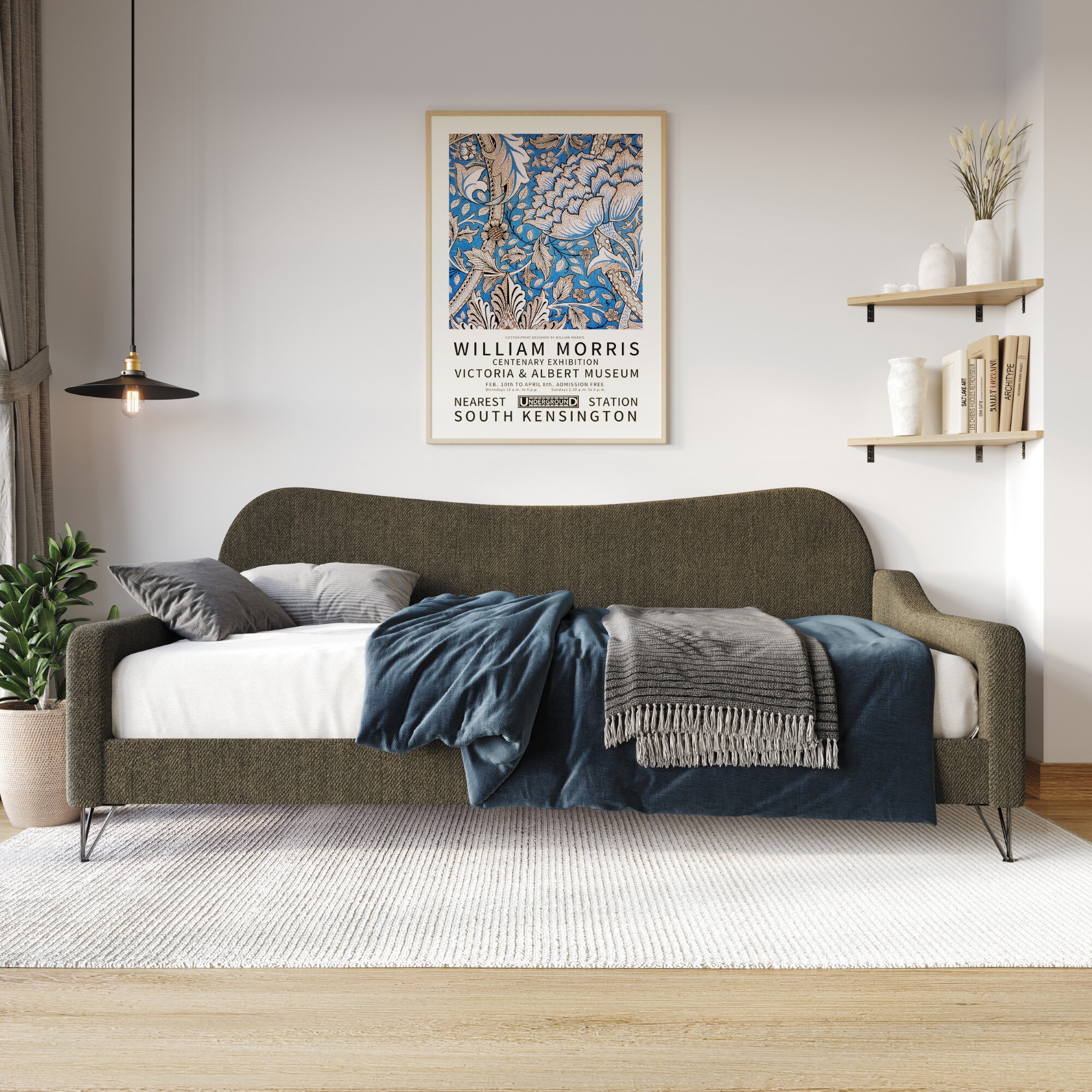 Home Design 50032-021 Natty Brown Twin Wood Daybed Bed