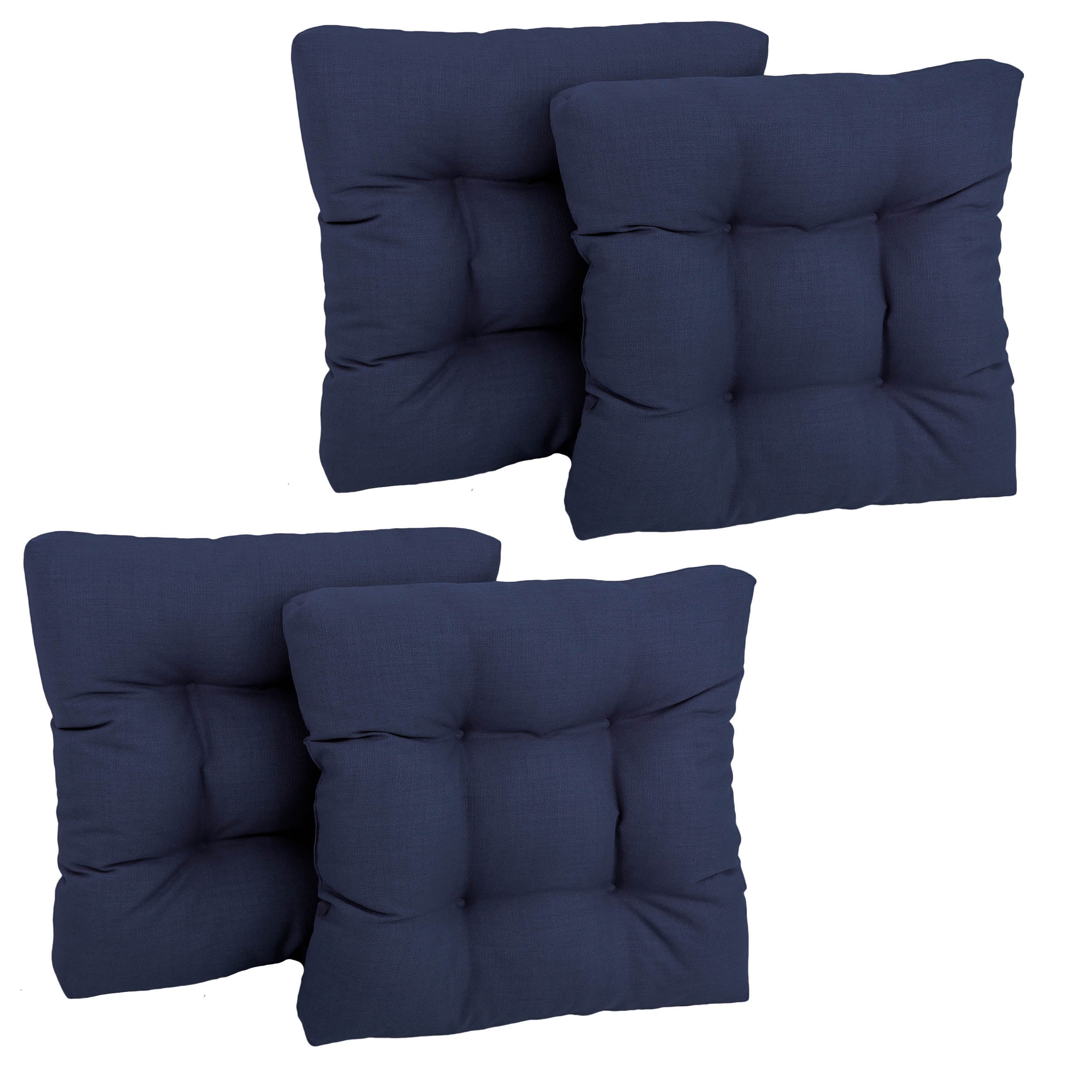 Blazing Needles 94005-4CH-REO-SOL-05 19-in x 19-in 4-Piece Azul Patio Chair Cushion