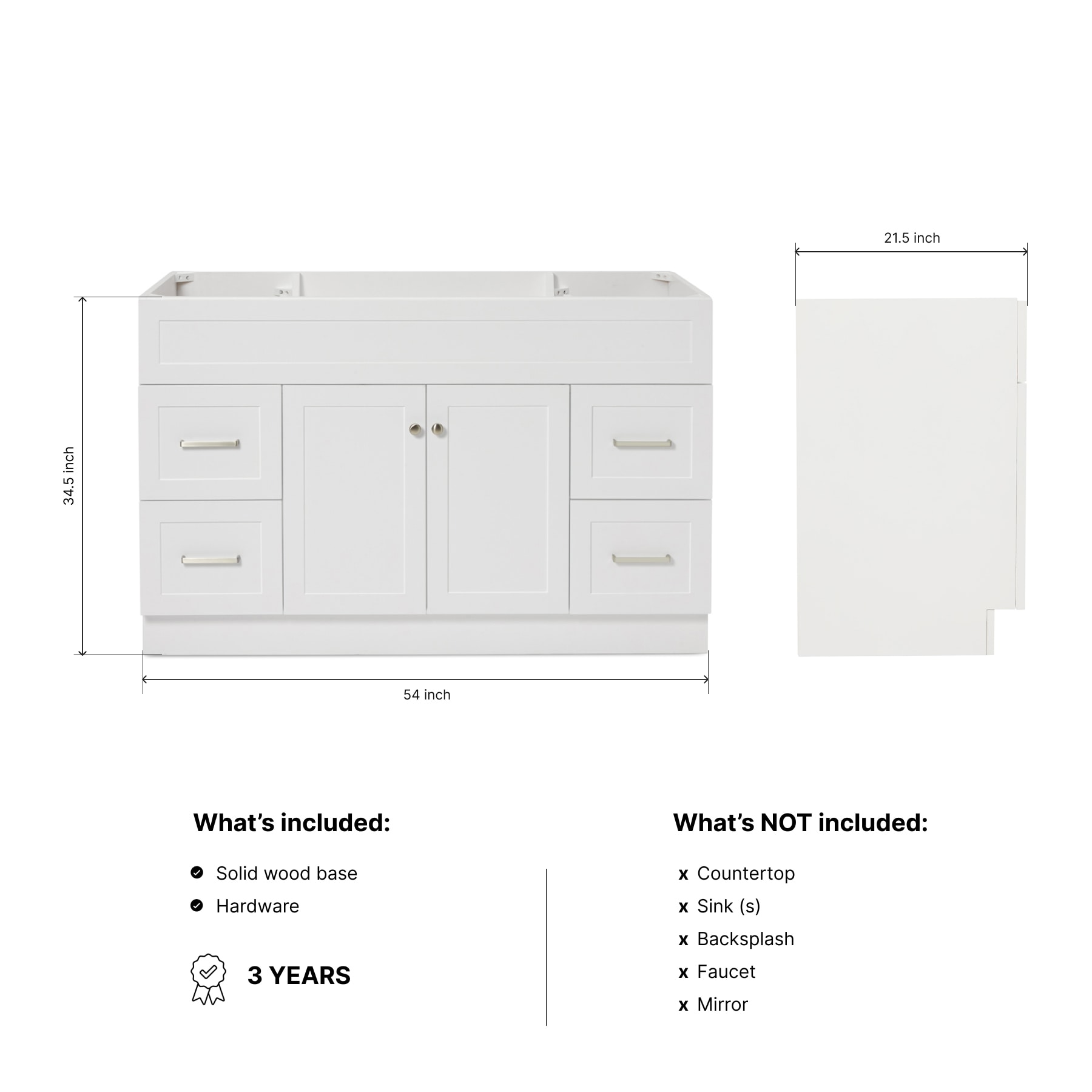 ARIEL F054S-BC-WHT vanities - View #4