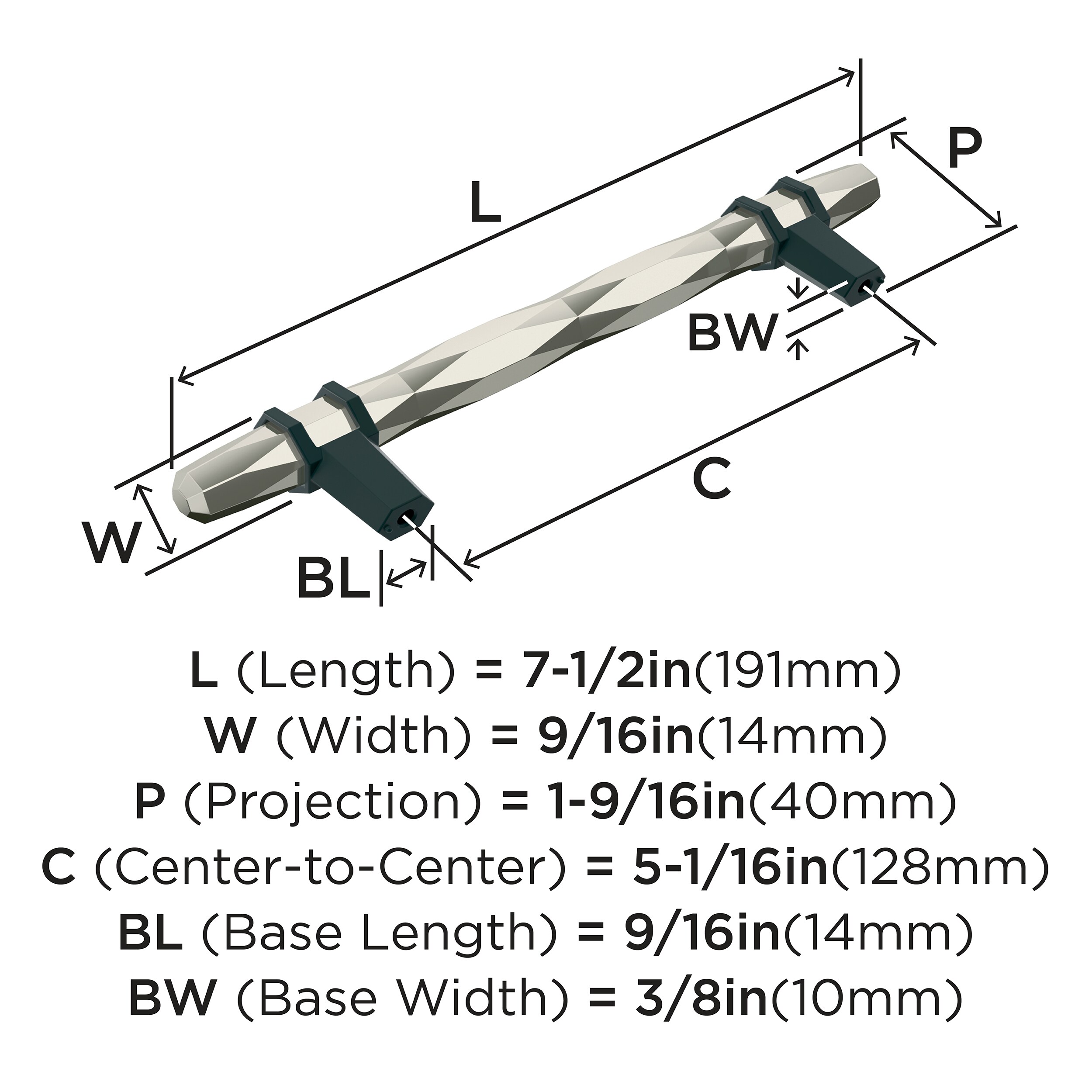 Amerock BP36649PNBBR Cabinet-Pulls - View #4