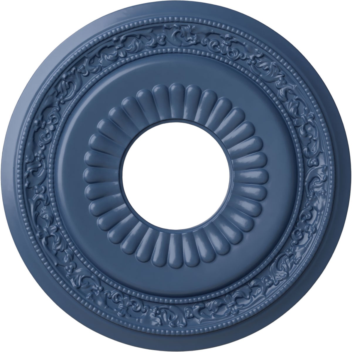 Ekena Millwork CM20LNAMF Lauren 20.625-in W x 20.625-in L Painted Americana Polyurethane Whole Ceiling Medallion