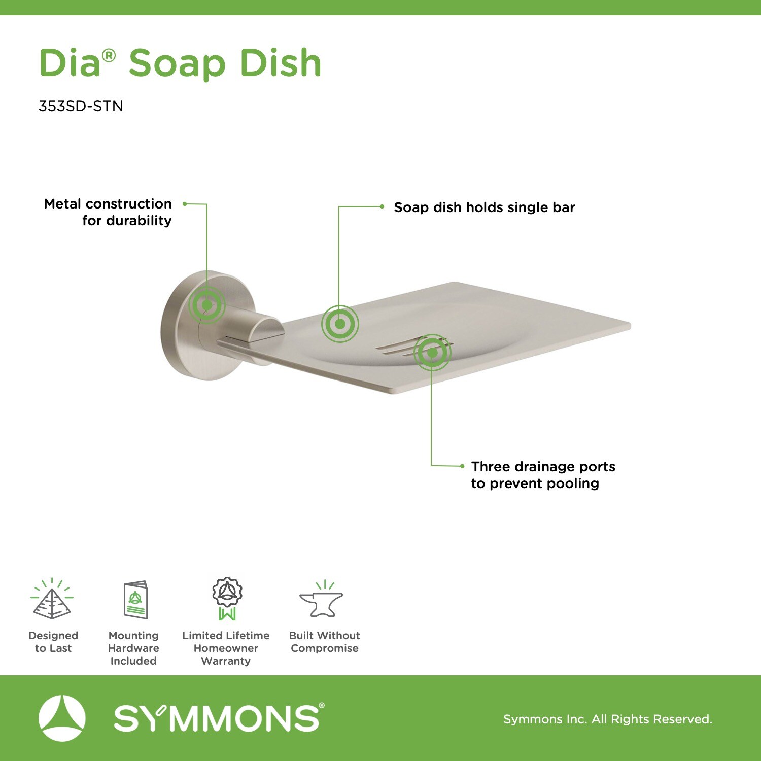 Symmons 353SD-STN Soap-Dishes - View #5