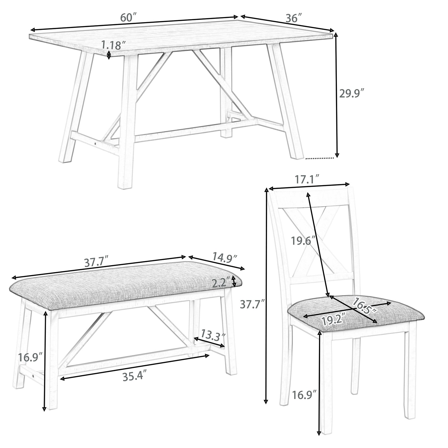 SINOFURN SYA010213WT Dining-Sets - View #9