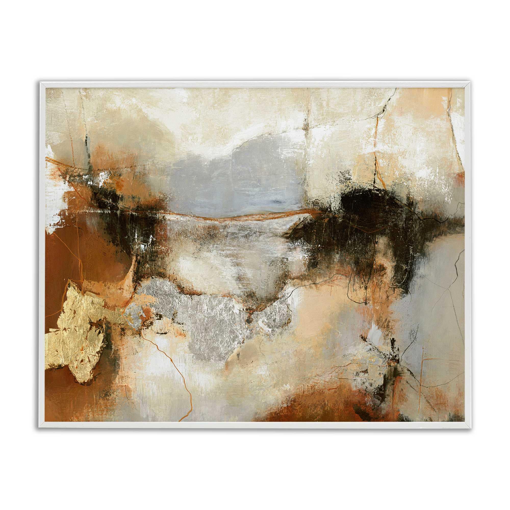Stupell Industries BS-783-WFR-16X20 Unique Earthy Abstraction Framed Giclee design by Design Fabrikken