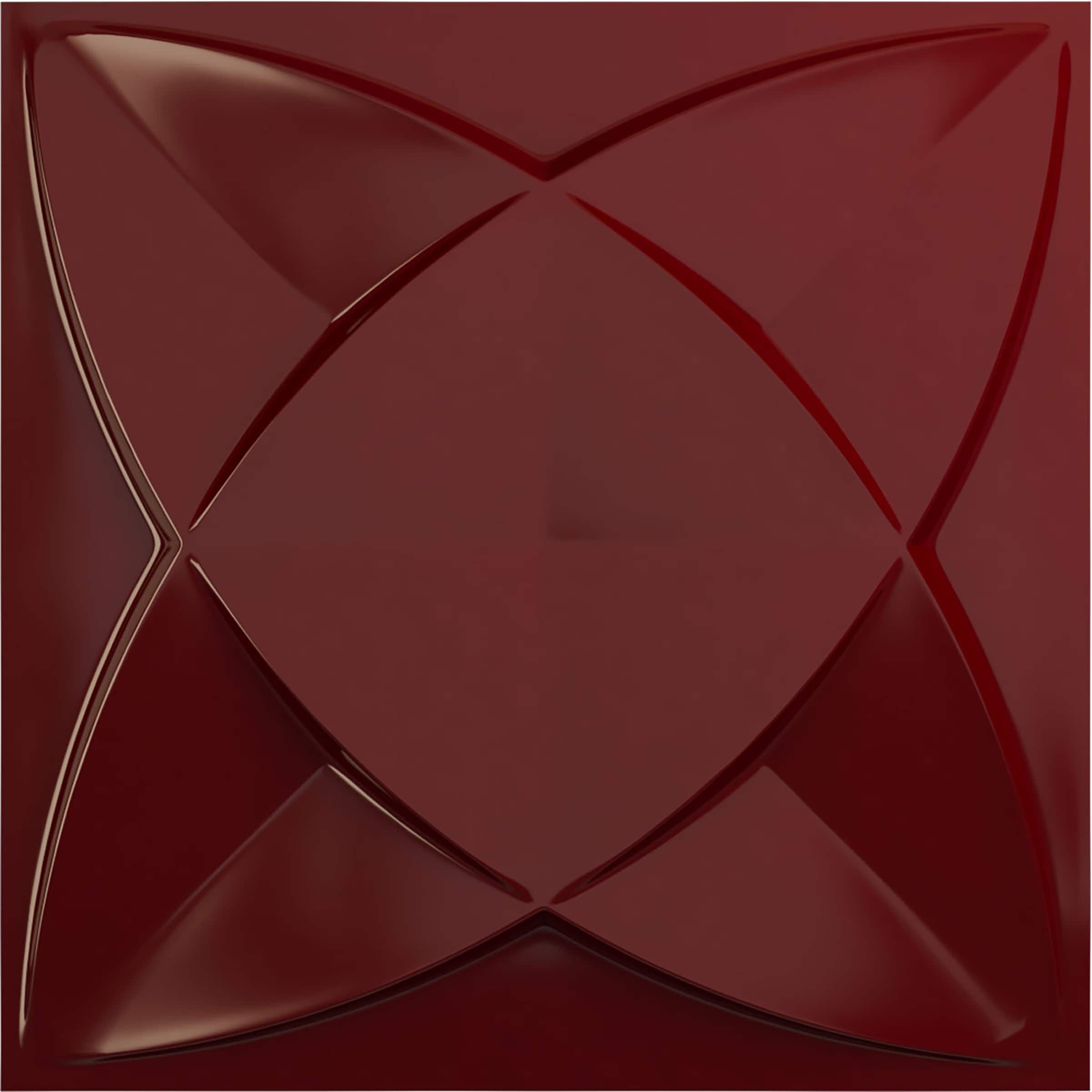 Ekena Millwork WP20X20SWHML 19-5/8-in x 19-5/8-in Embossed Paintable/Stainable Red PVC Wall Panel (