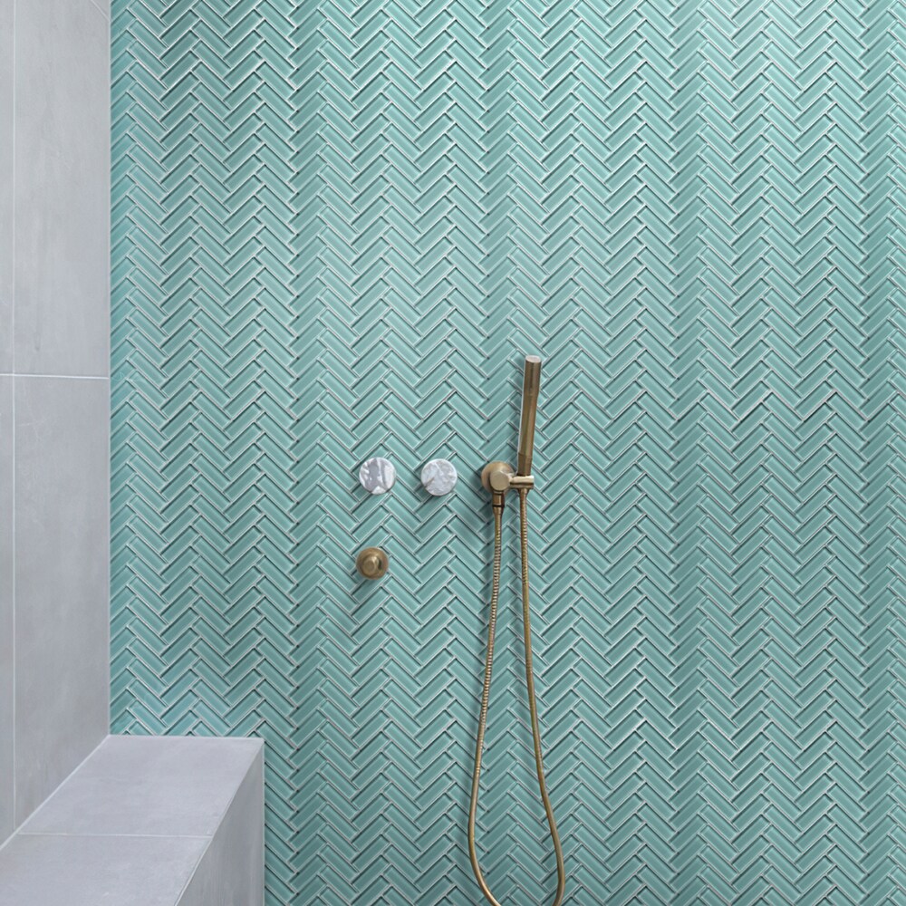 Apollo Tile Colorway Tiffany Blue 11-in x 13-in Glossy Glass ...