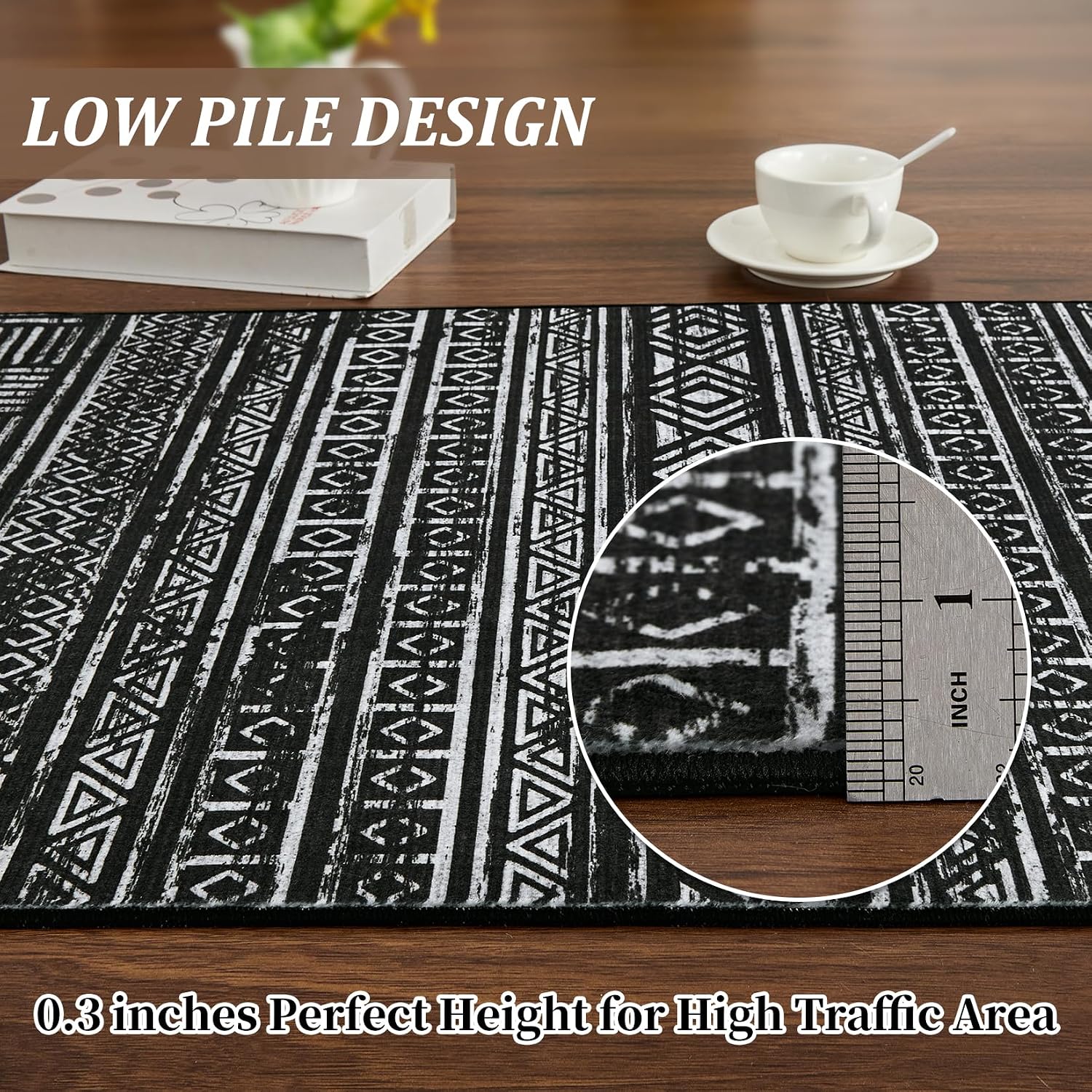 Garvee Large Living Room Area Rug 10x13: Soft Machine Washable Morocco ...