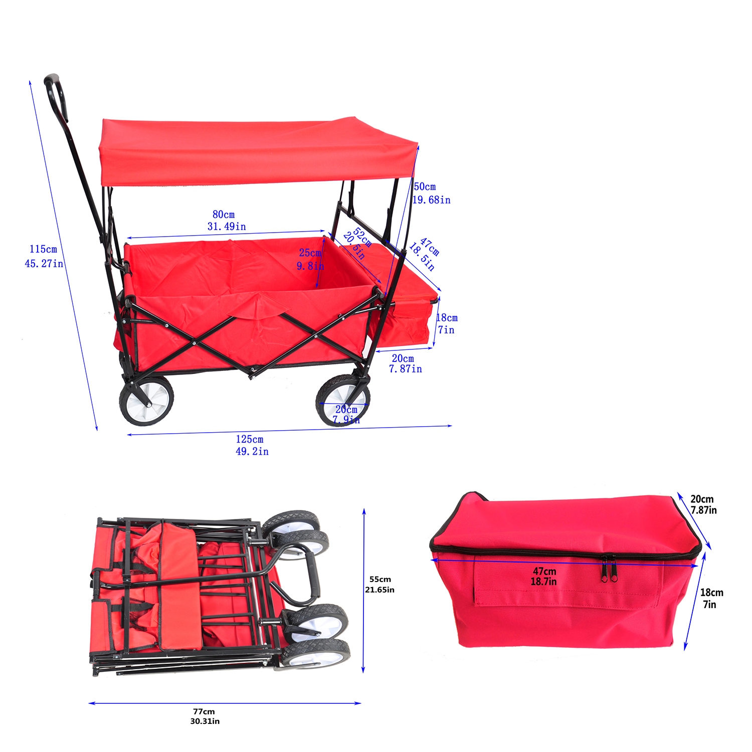 SINOFURN 4 Cu Ft Steel Folding Yard Cart In The Yard Carts Department   64739876 