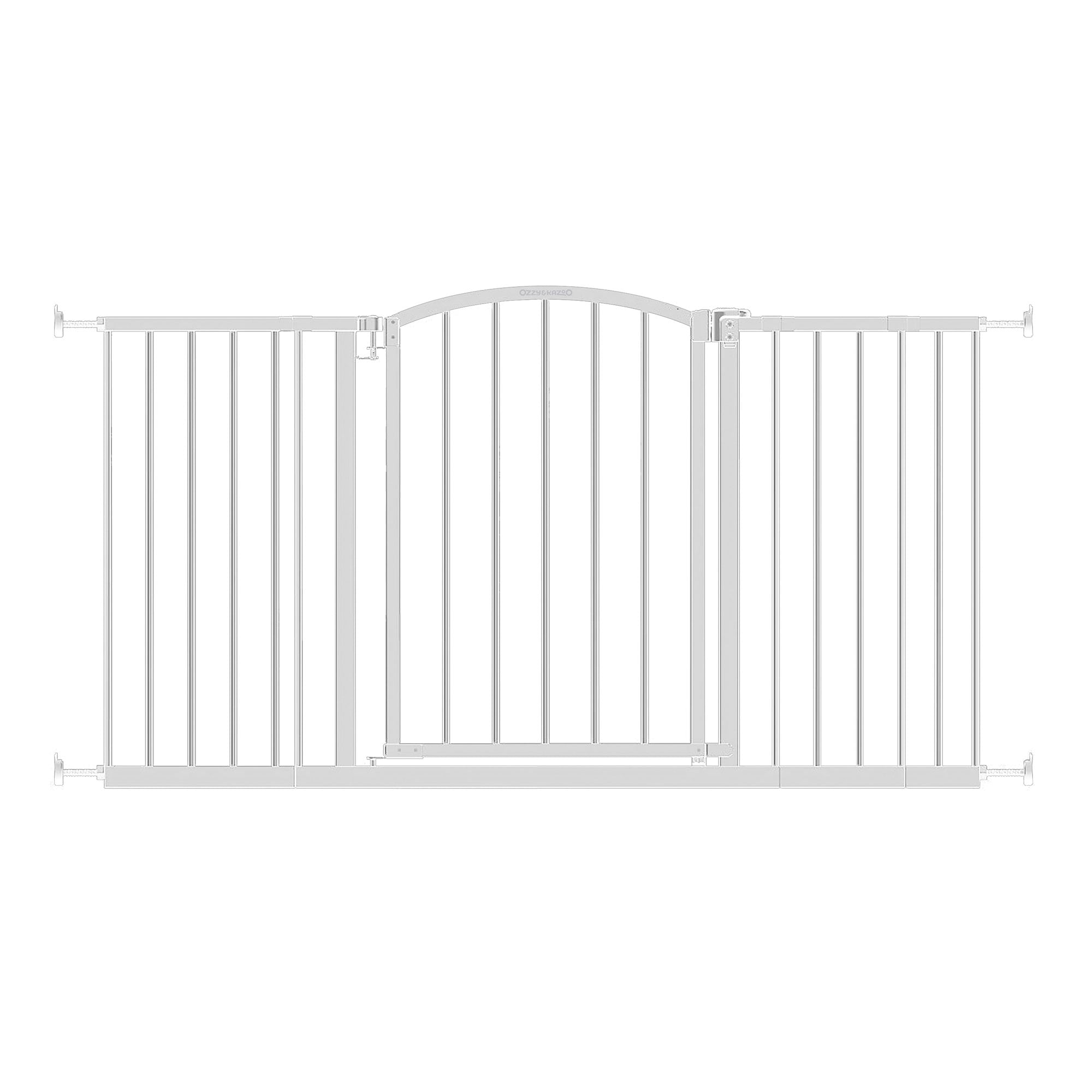 Ingenuity Ozzy and Kazoo 27 Inch Tall Walk Through Dog Gate For