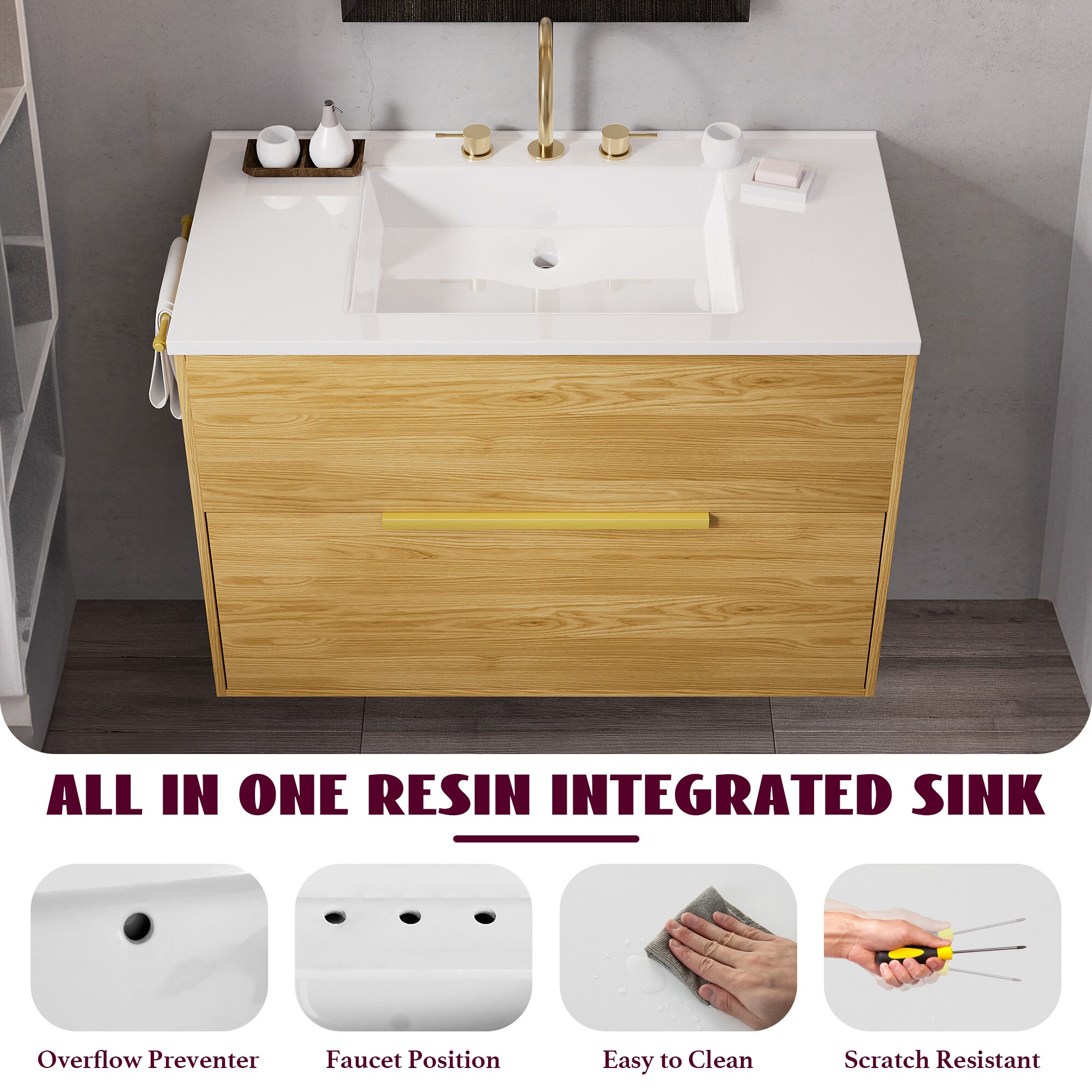 JEAREY JE-12JDP-GRAY Bath-Vanity-Combo - View #8