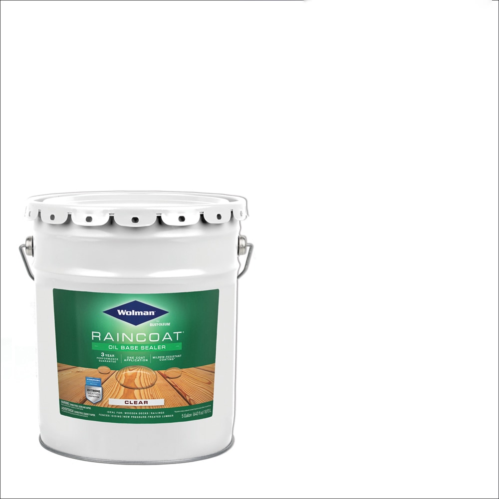 Wolman 12385SOS Raincoat Oil Base Sealer Pre-Tinted Clear Transparent Exterior Wood ( 5-gallon )