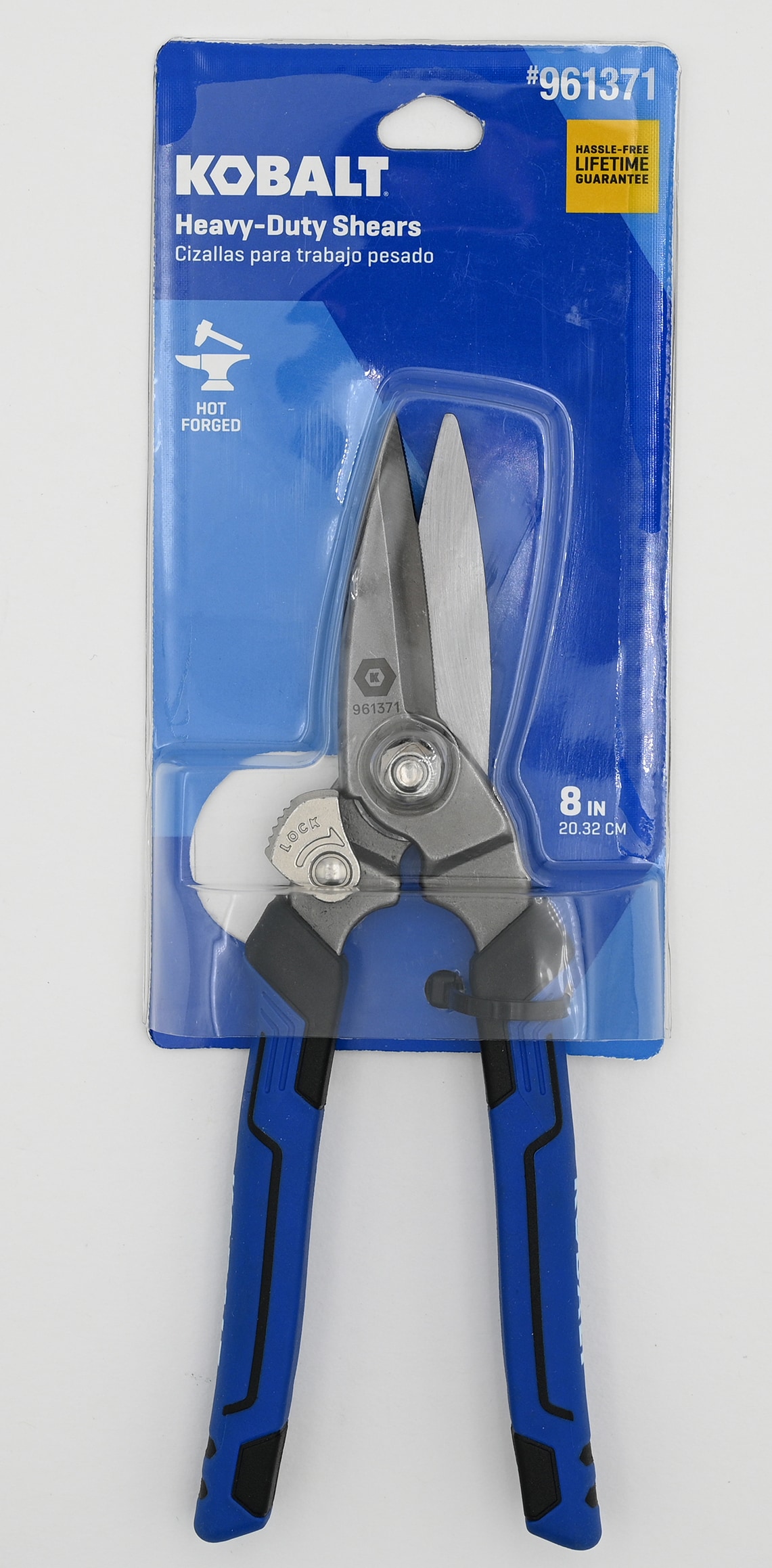 Kobalt 3-in Serrated Molded Grip Heavy Duty Scissors, Steel