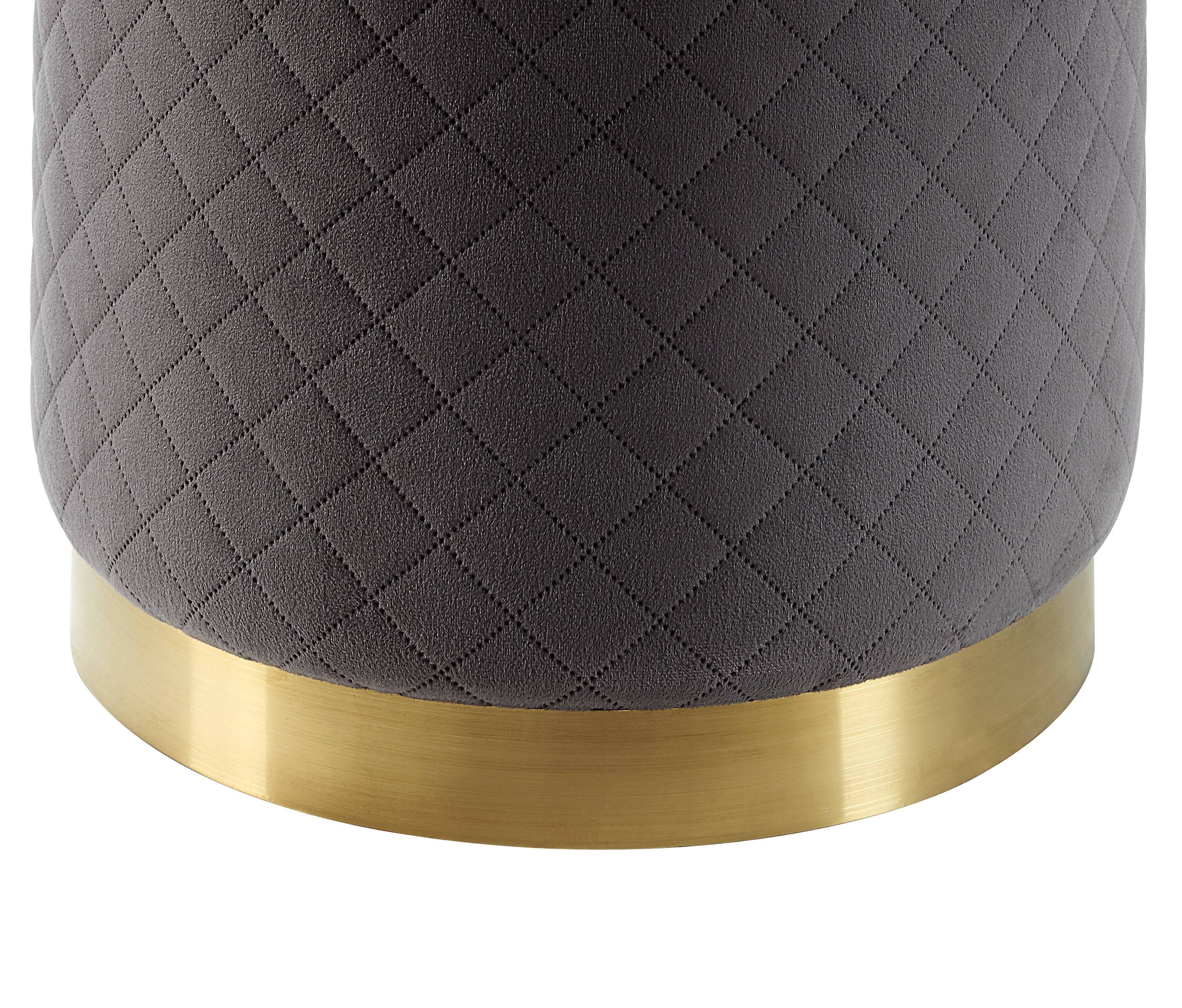 Origin 21 Casual Gray Velvet Round Ottoman LW230S01 at Lowes.com Origin 21 Casual Gray Velvet Round Ottoman LW230S01 at Lowes.com