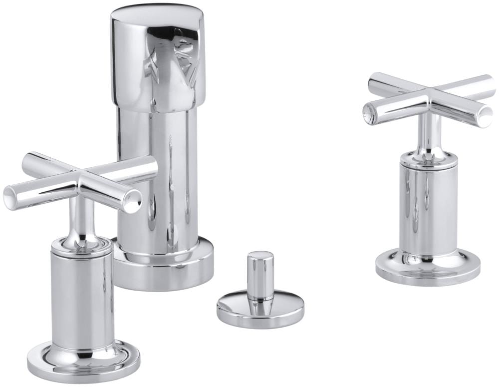 Kohler Purist Polished Chrome Vertical Spray 4 Hole Bidet Faucet In The Bidet Faucets Department 4078