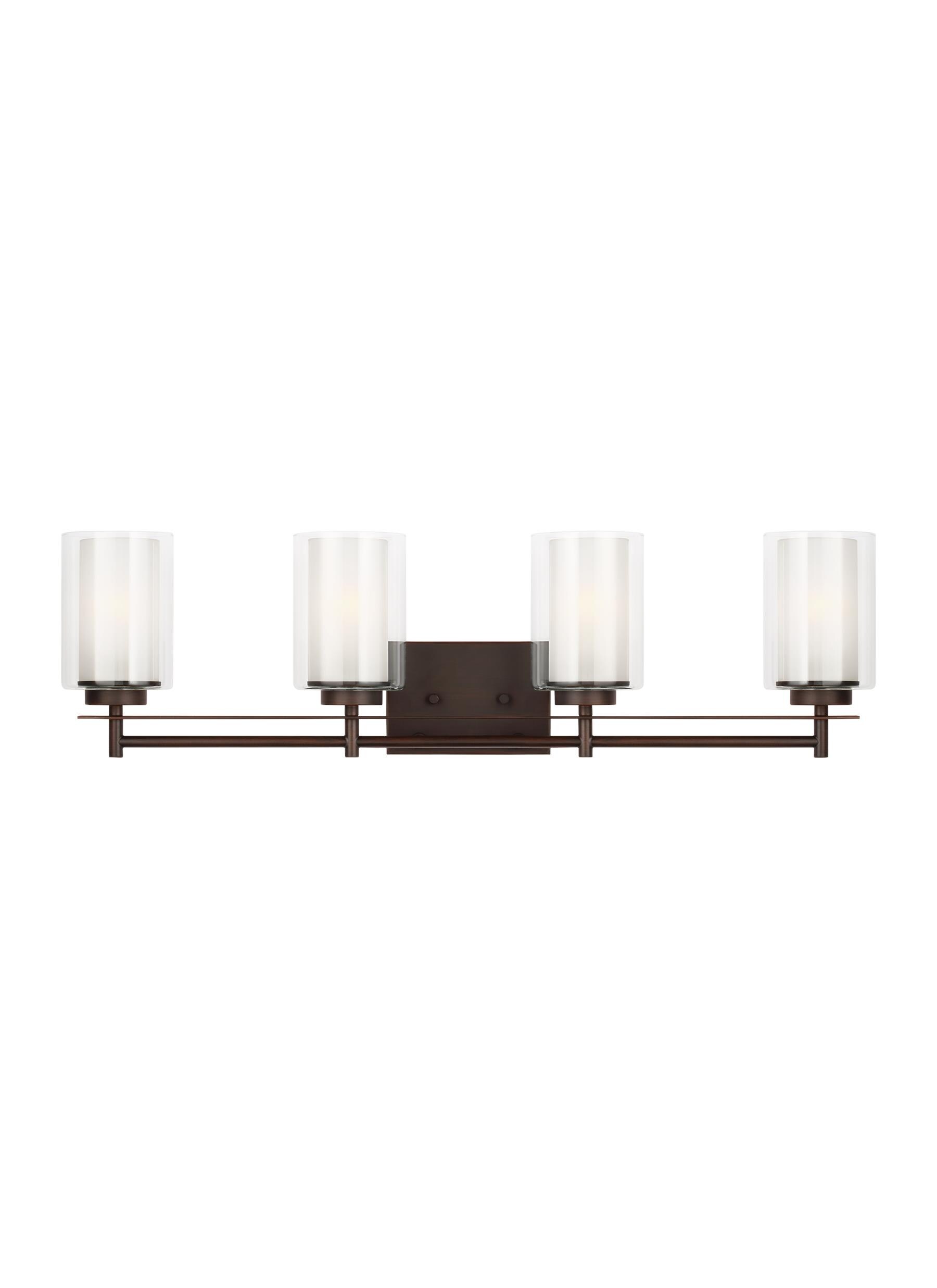 Generation Lighting 4437304-710 Elmwood Park 31.25-in 4 -Light Bronze Traditional Vanity light