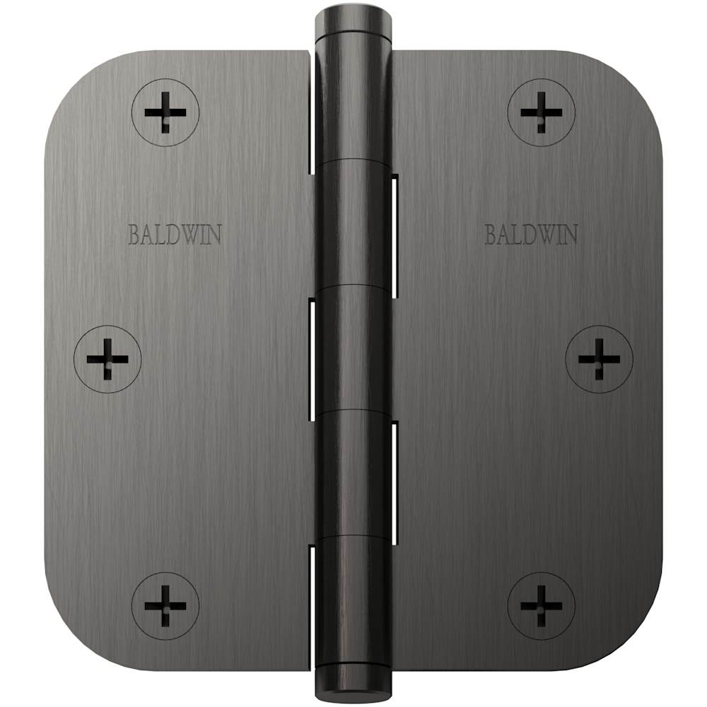 Baldwin  1135.I 31/2 Inch Wide Plain Bearing 5/8 Inch Radius Corner Mortise Door Hinge from the Estate Collection  Single Hinge