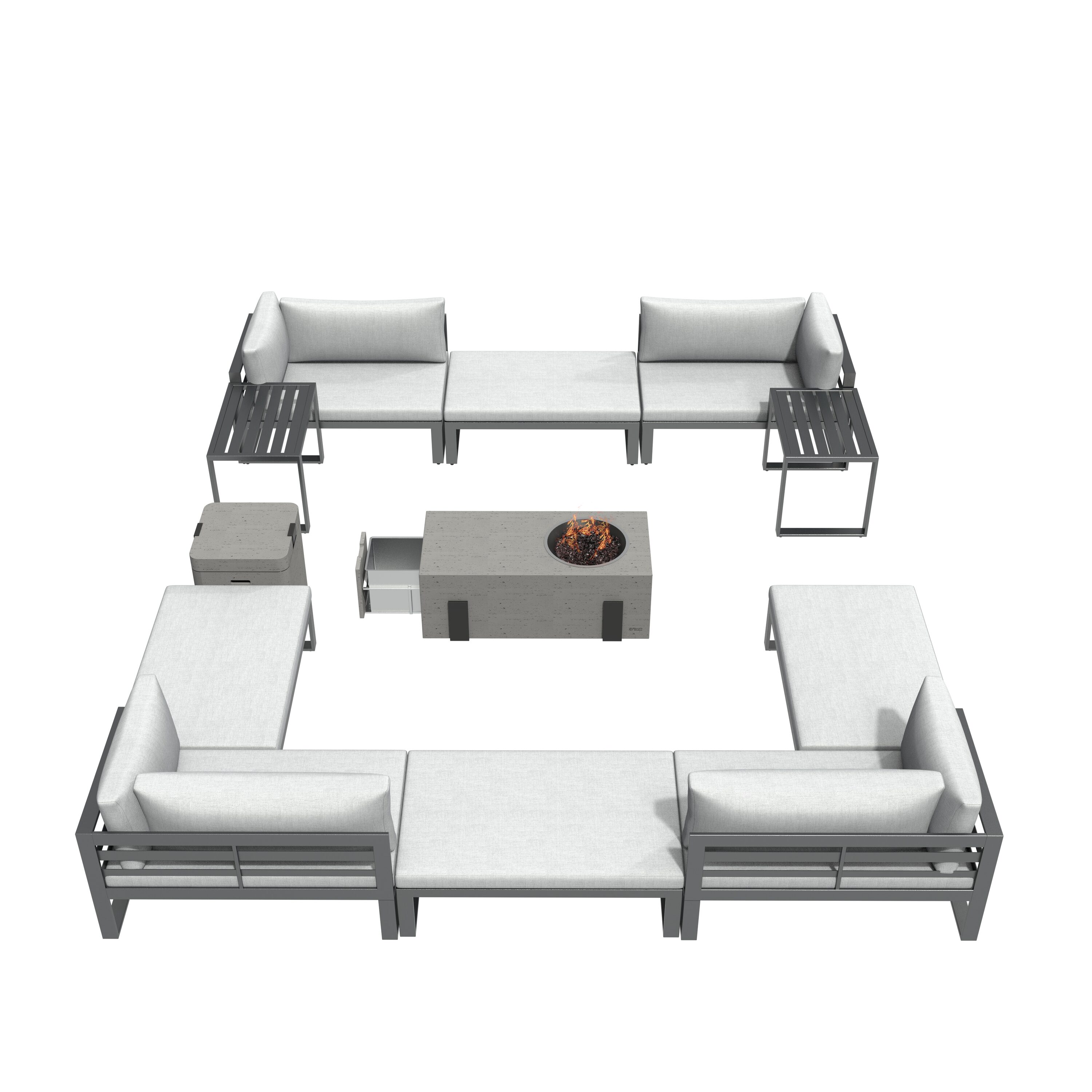 Direct Wicker DWG-50128&2355-G Patio-Conversation-Sets - View #2