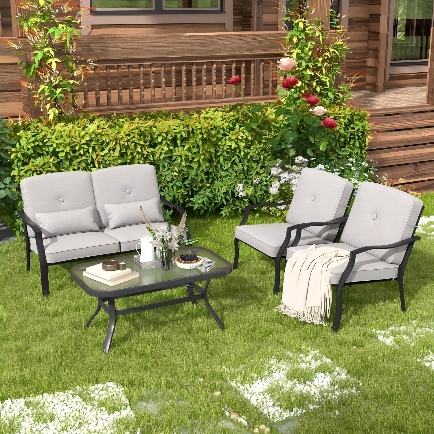 Forclover HBV-926GR Patio-Conversation-Sets - View #2