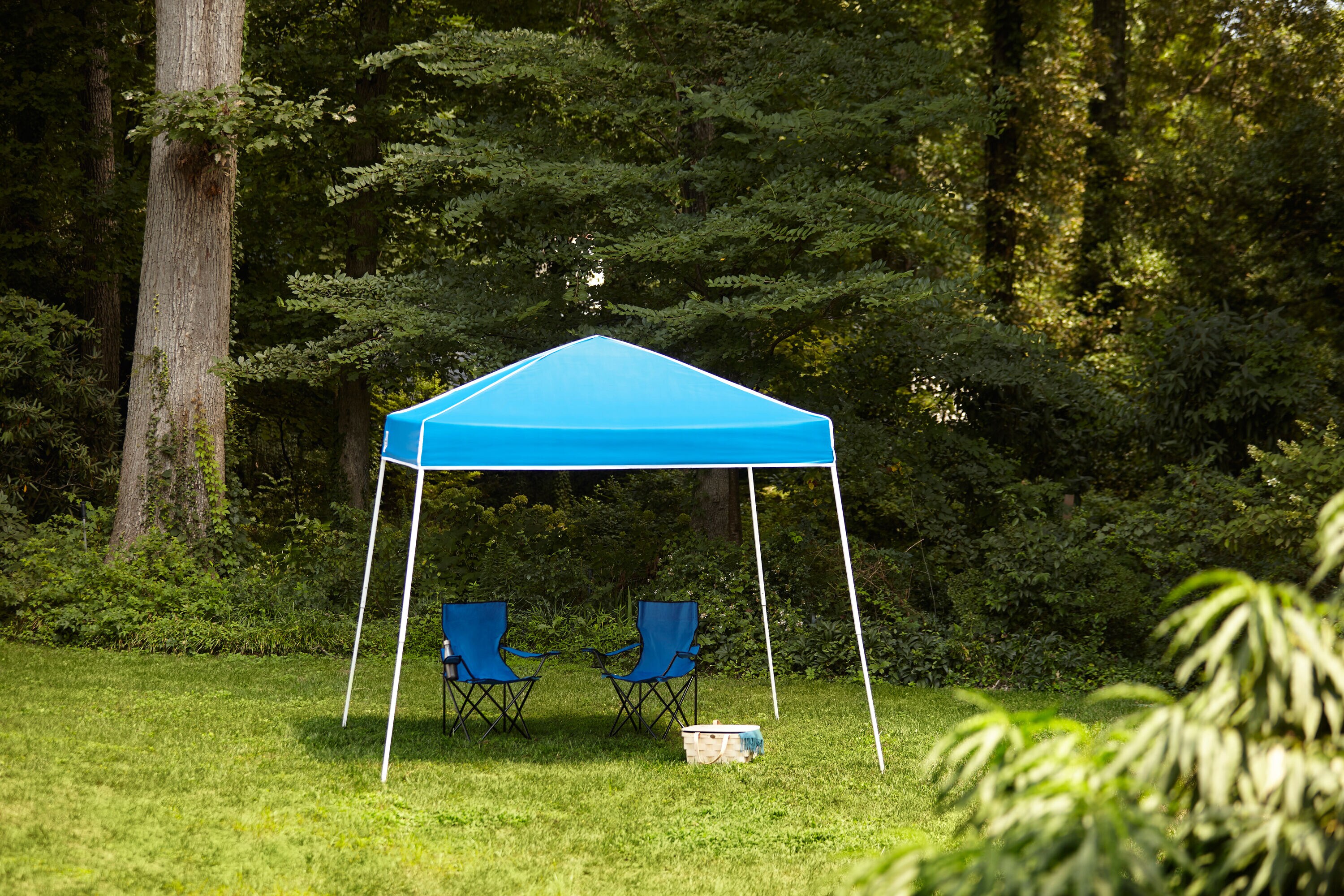 Trademark Innovations 8 ft. x 8 ft. Blue Square Replacement Canopy Gazebo  Top for 10 ft. Slant Leg Canopy SLANTOP-10BLUE - The Home Depot