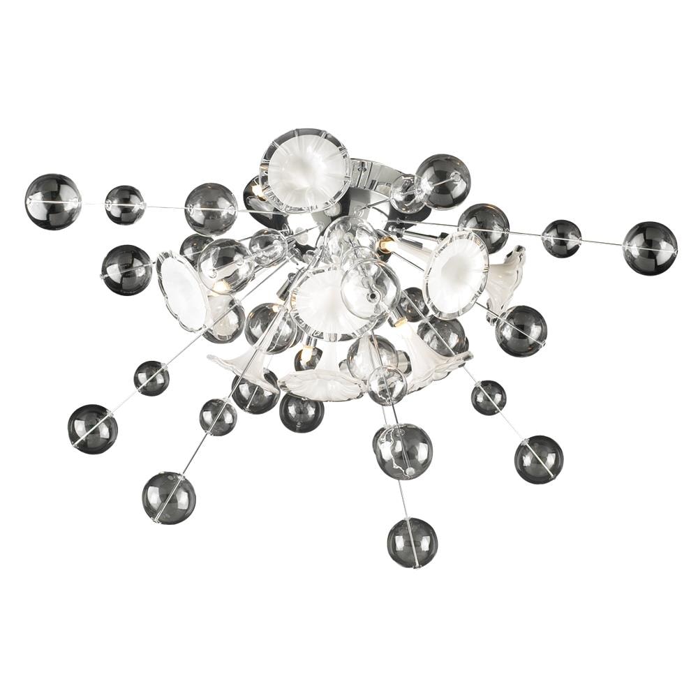 PLC Lighting 81382 PC 1-Light 36-in Polished Chrome Halogen Flush Mount Light