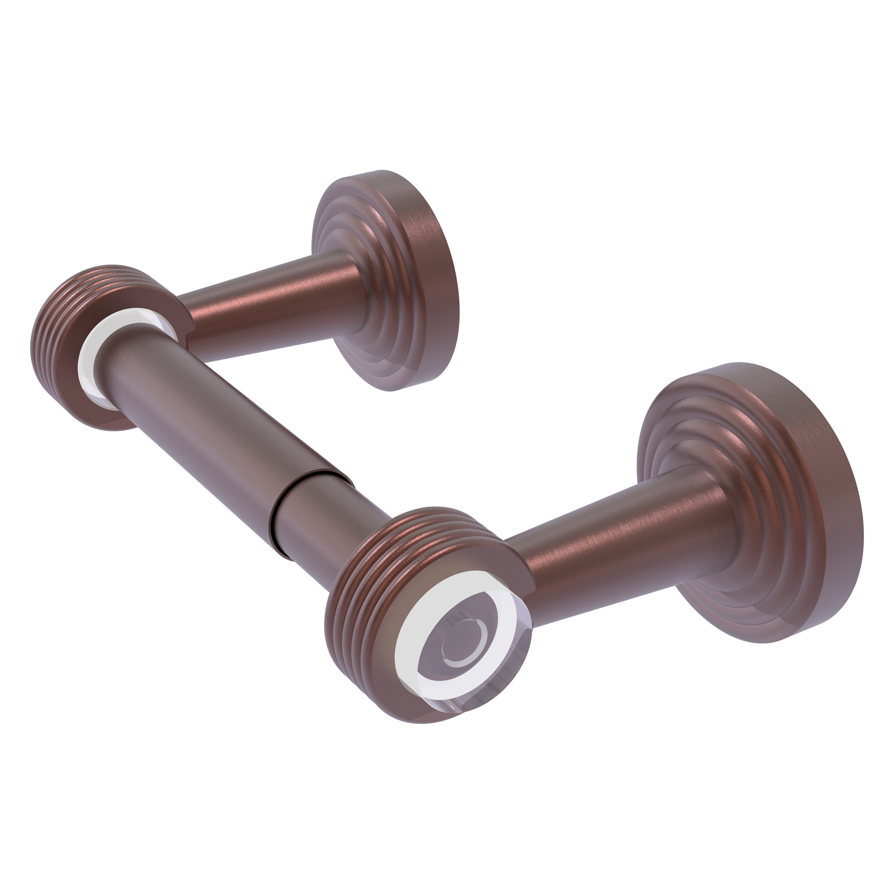 Allied Brass PB-24G-CA Pacific Beach Antique Copper Wall mount Double post Toilet Paper Holder 1 -Rolls