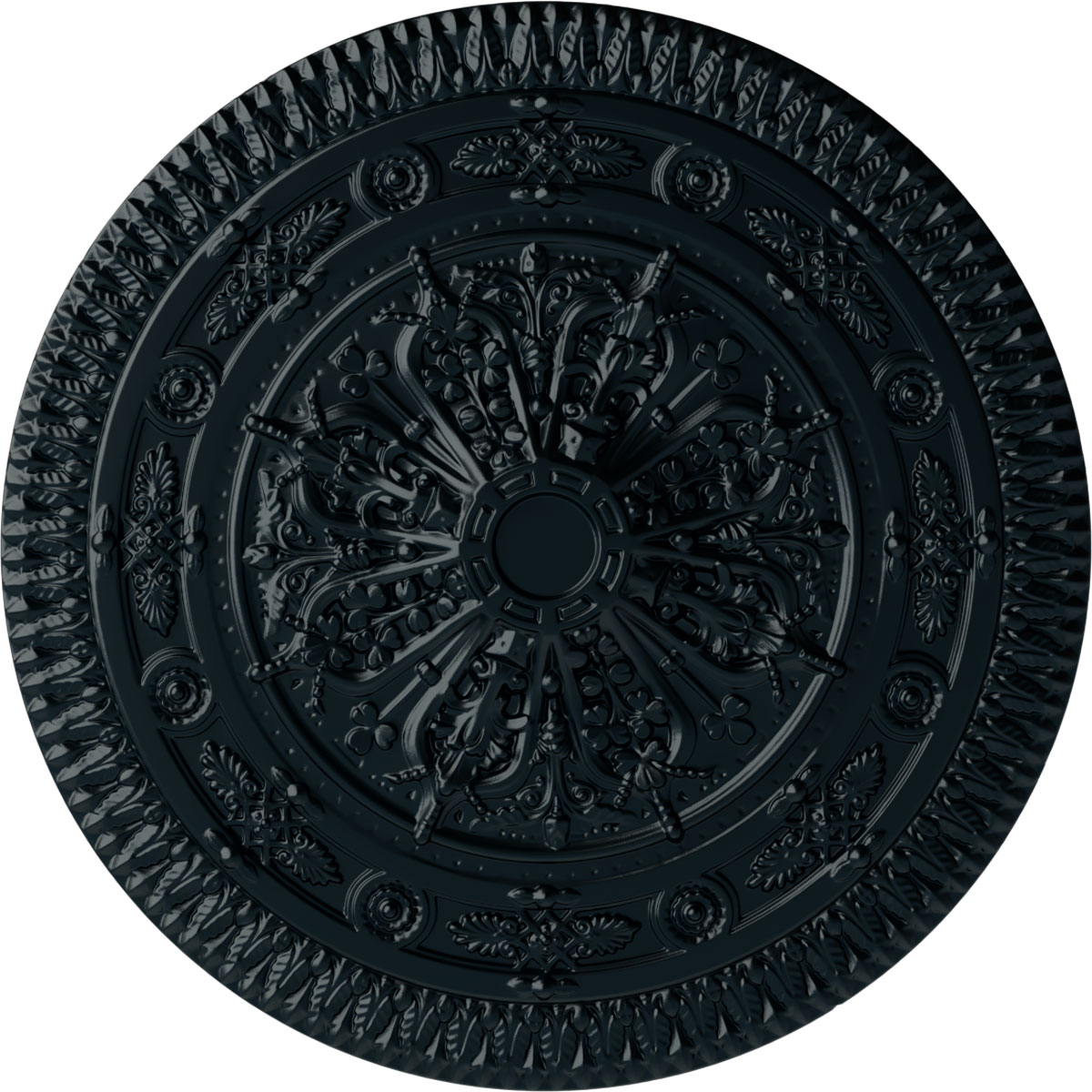 Ekena Millwork CM37NANSF Naple 37.5-in W x 37.5-in L Painted Night Shade Polyurethane Whole Ceiling Medallion