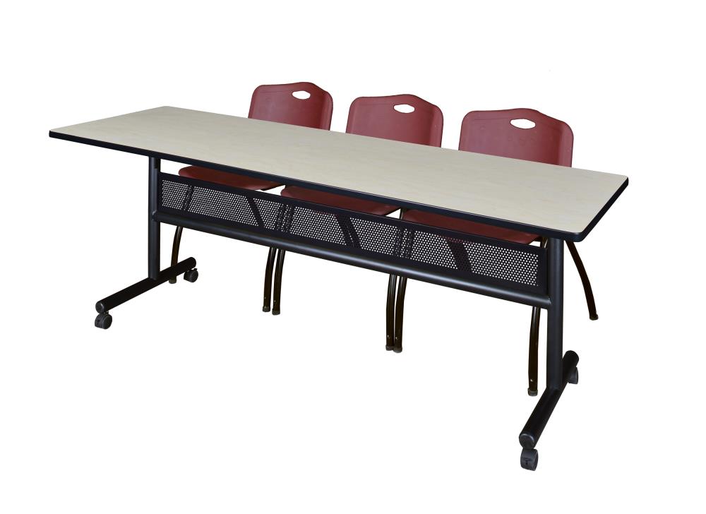 Regency MKFTM8424PL47BY Training Off-white 4-Person Training Table (84-in W x 29-in H)