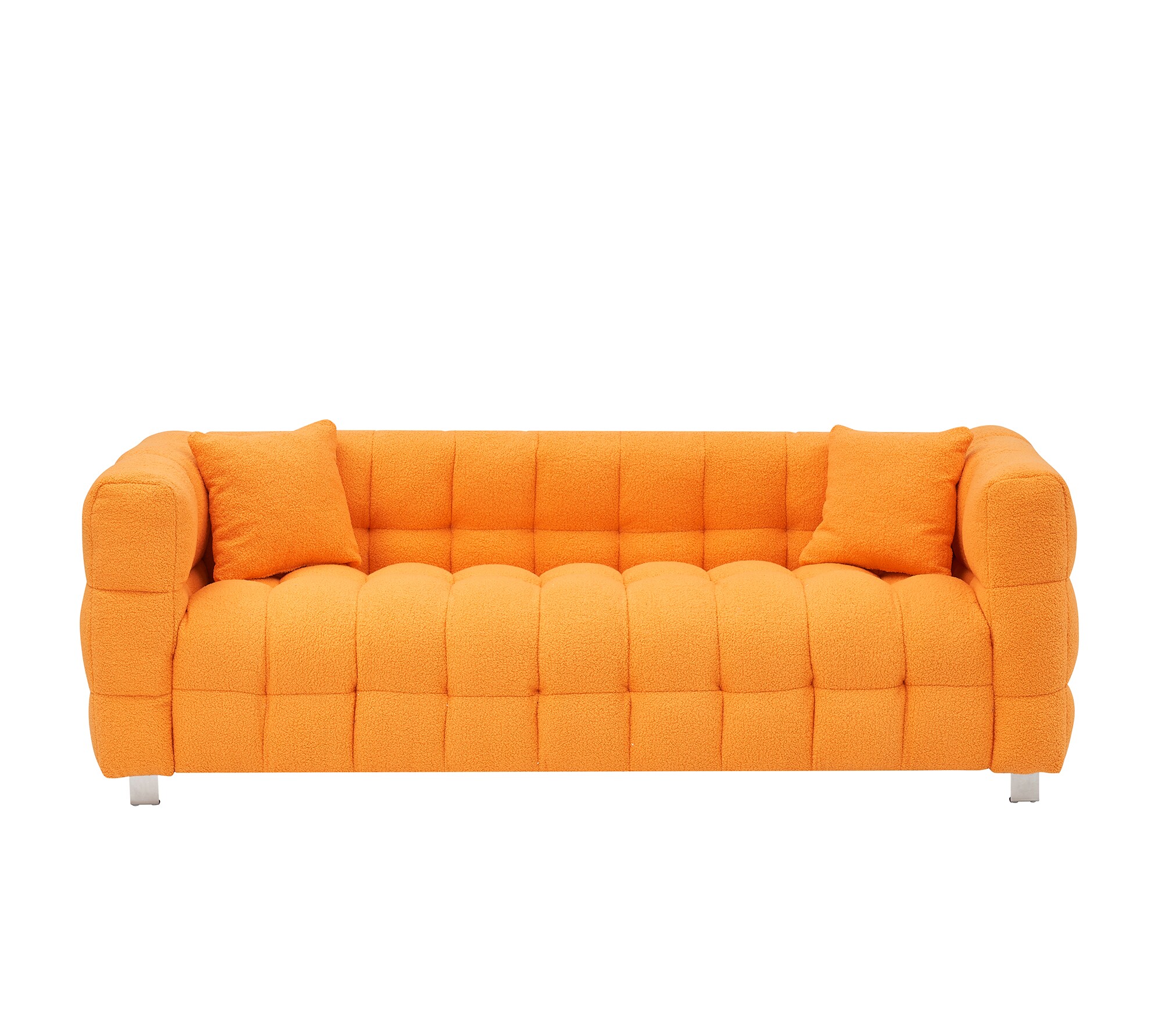 Bybafun YD2700068 80-Inches Modern Orange Sofa