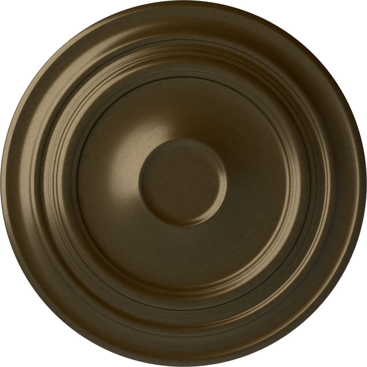 Ekena Millwork CM32GIBRS Giana 32.625-in W x 32.625-in L Painted Brass Polyurethane Split Ceiling Medallion