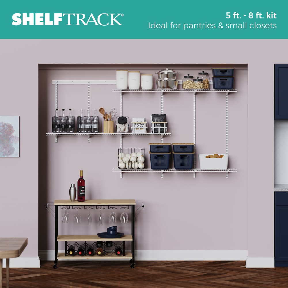 ClosetMaid ShelfTrack 5-ft to 8-ft x 13-in White Wire Closet Kit