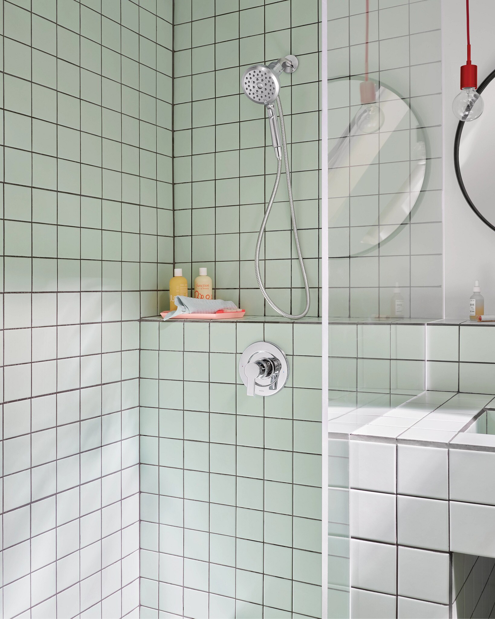 Chrome Multi-Head Handheld Shower with Magnetix Docking