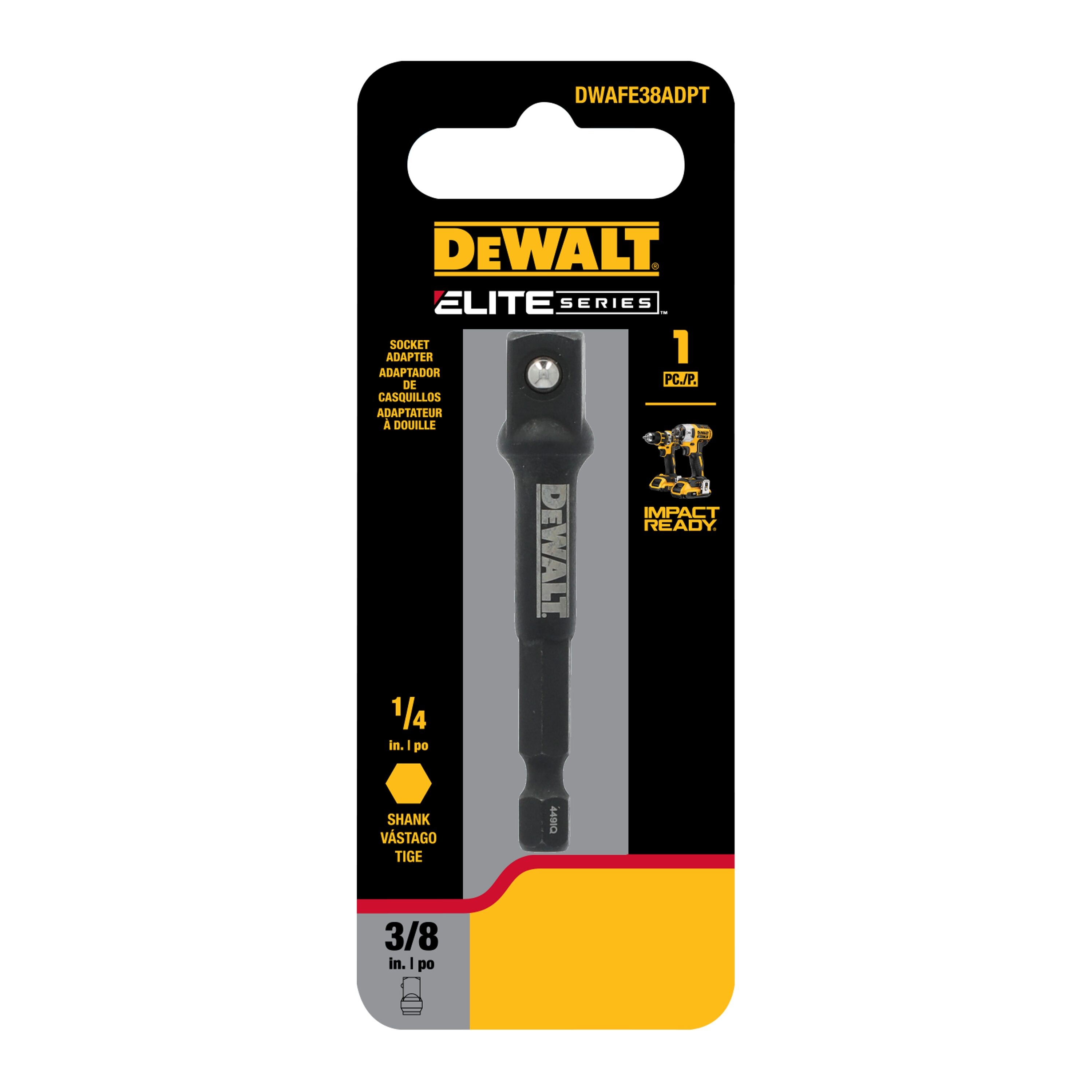 DEWALT DWAFE38ADPT Socket adapter Individual
