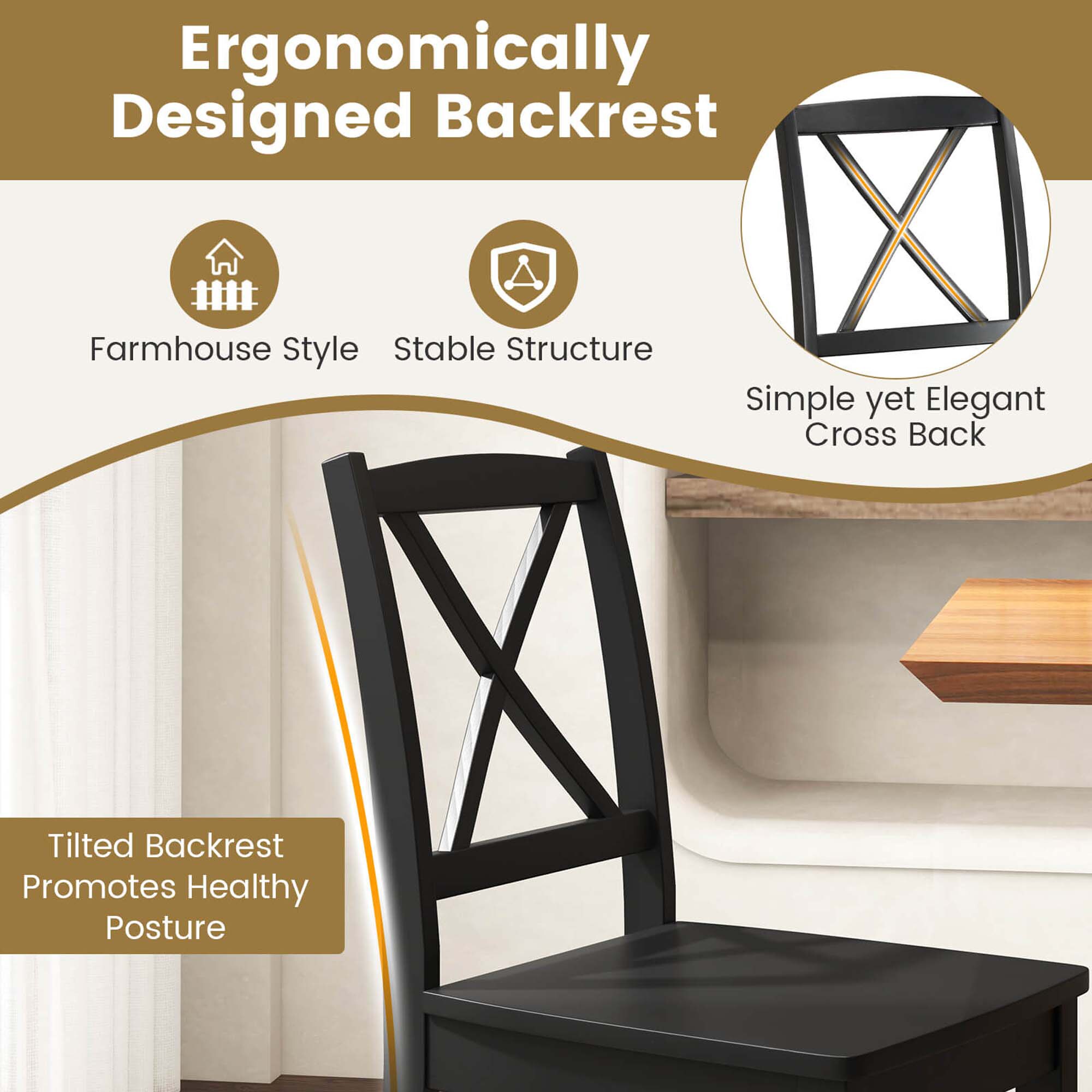 Costway HCST03346 Dining-Chairs - View #4