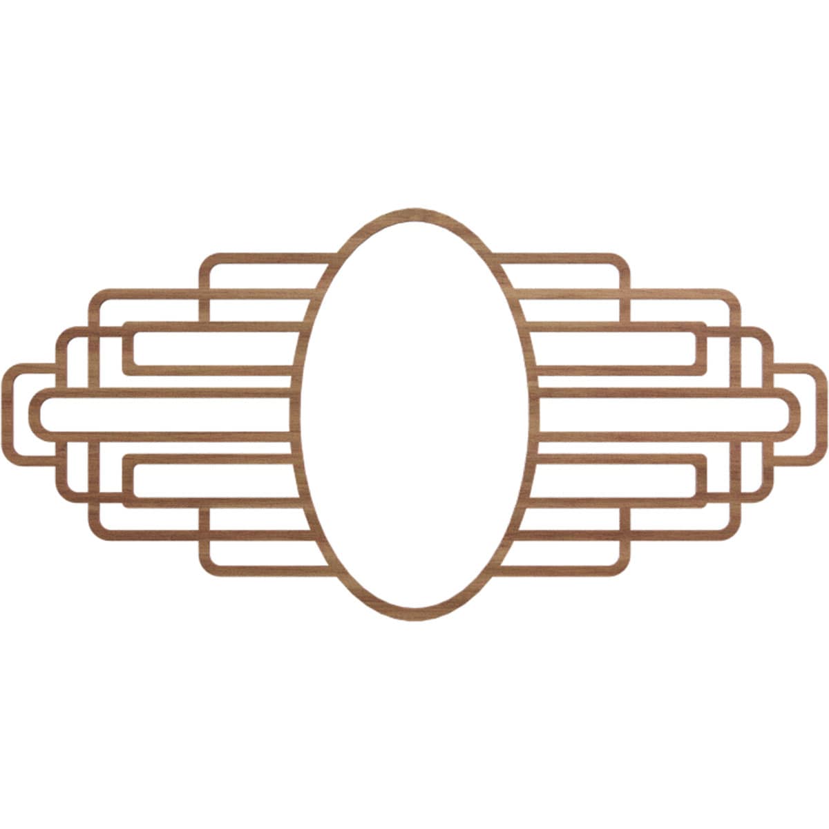 Ekena Millwork CMWP32X16X0250EBWA Elizabeth Fretwork Pierced 16-in W x 32-in L Craftsman Walnut Wood Ceiling Medallion