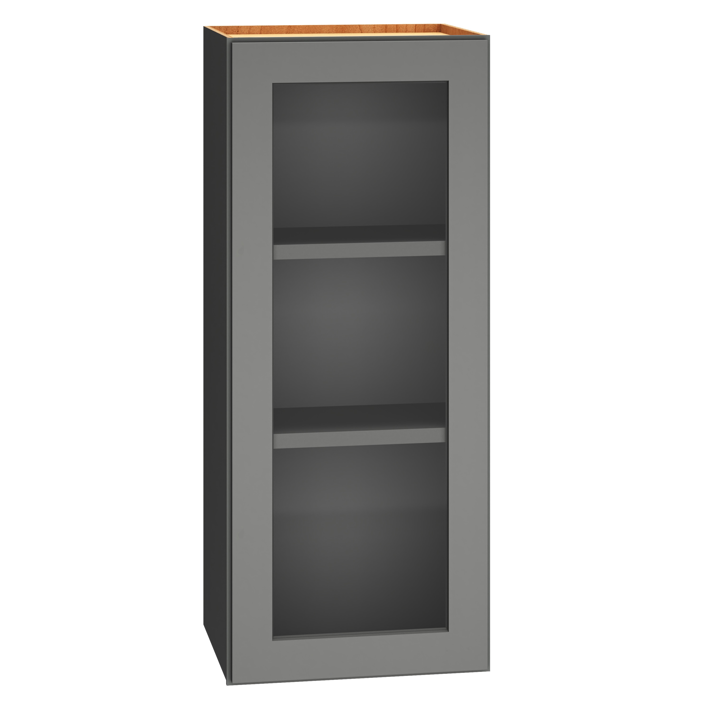 Diamond Express 328 WCG1536R Jamestown 15-in W x 36-in H x 12-in D Moonstone Gray Wall Fully assembled Plywood Cabinet (Cut for Glass Square)