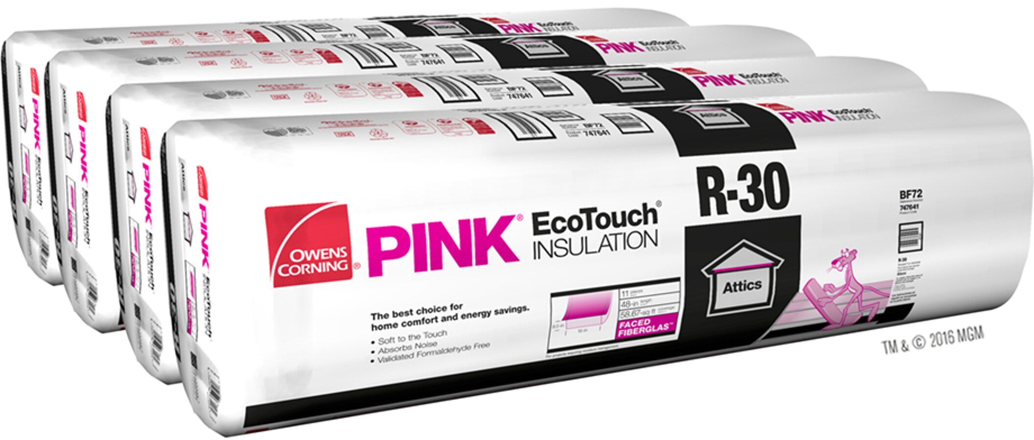 Owens Corning BF72P 30 -R Attic Faced Fiberglass Batt Insulation 58.67-Sq. Feet ( 16-Inches W x 48-Inches L)