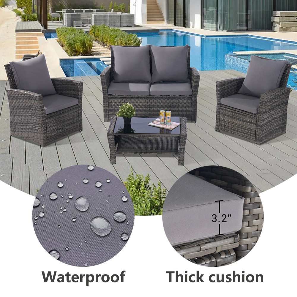 Hrinhom HC-OT01-DARK GRAY Patio-Conversation-Sets - View #6